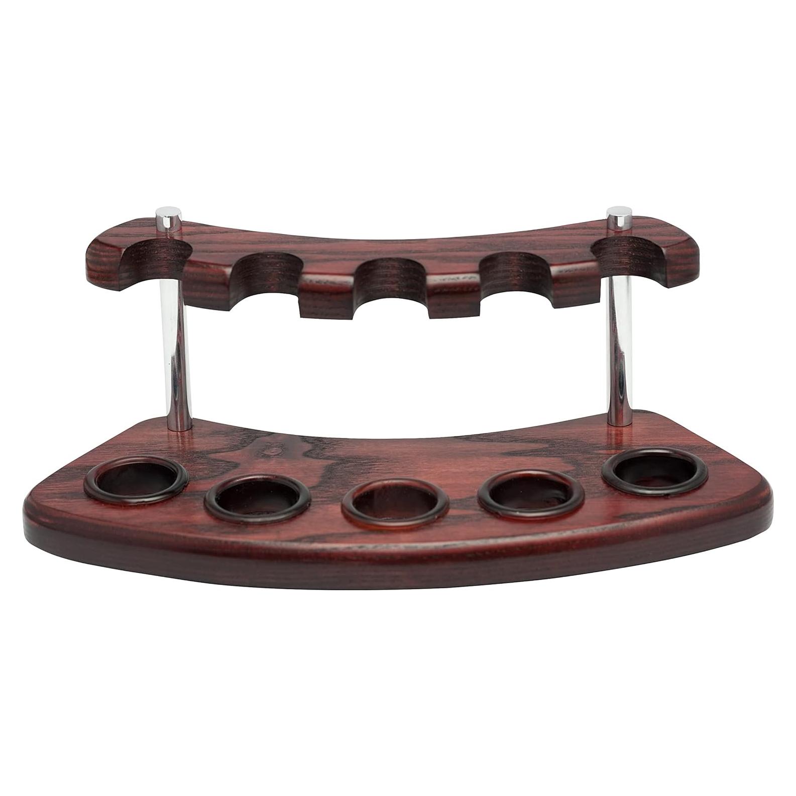 Soporte de Madera para 5 Pipas KAFpipeWorkshop - Hecho a Mano