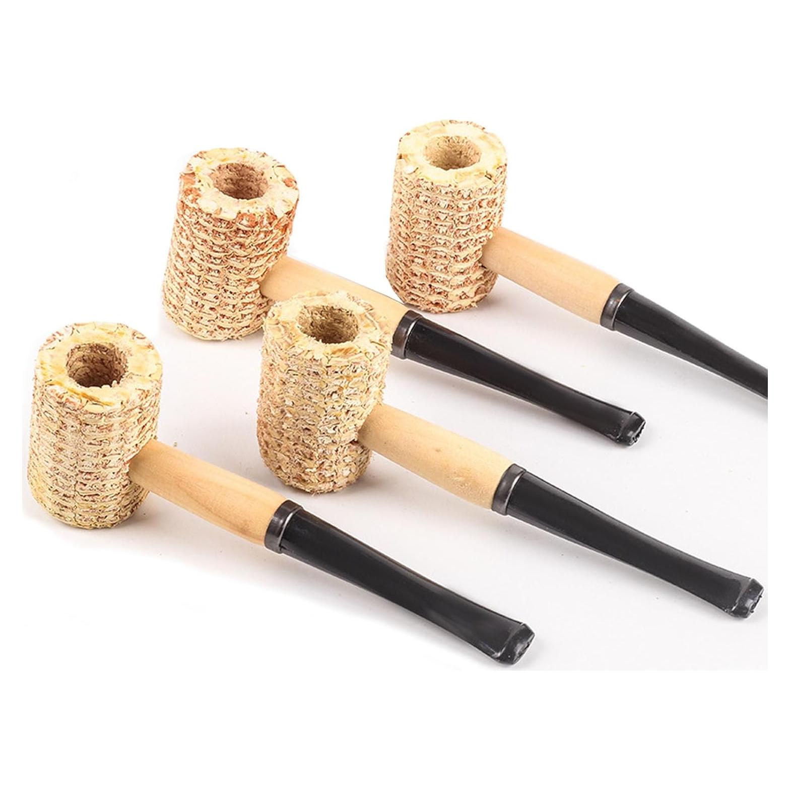 Pipas de Tabaco VOVCIG Set de 4 Pipas de Maíz para Fumar