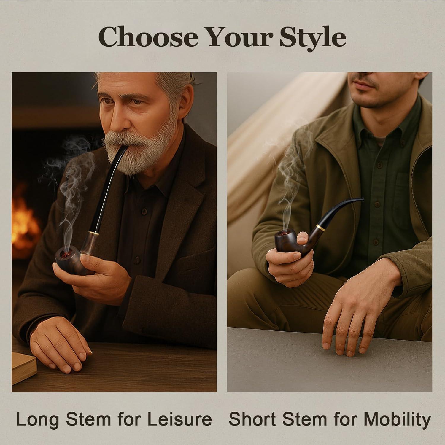 Juego de Pipas de Tabaco Joyoldelf Ébano - Kit Completo con Accesorios