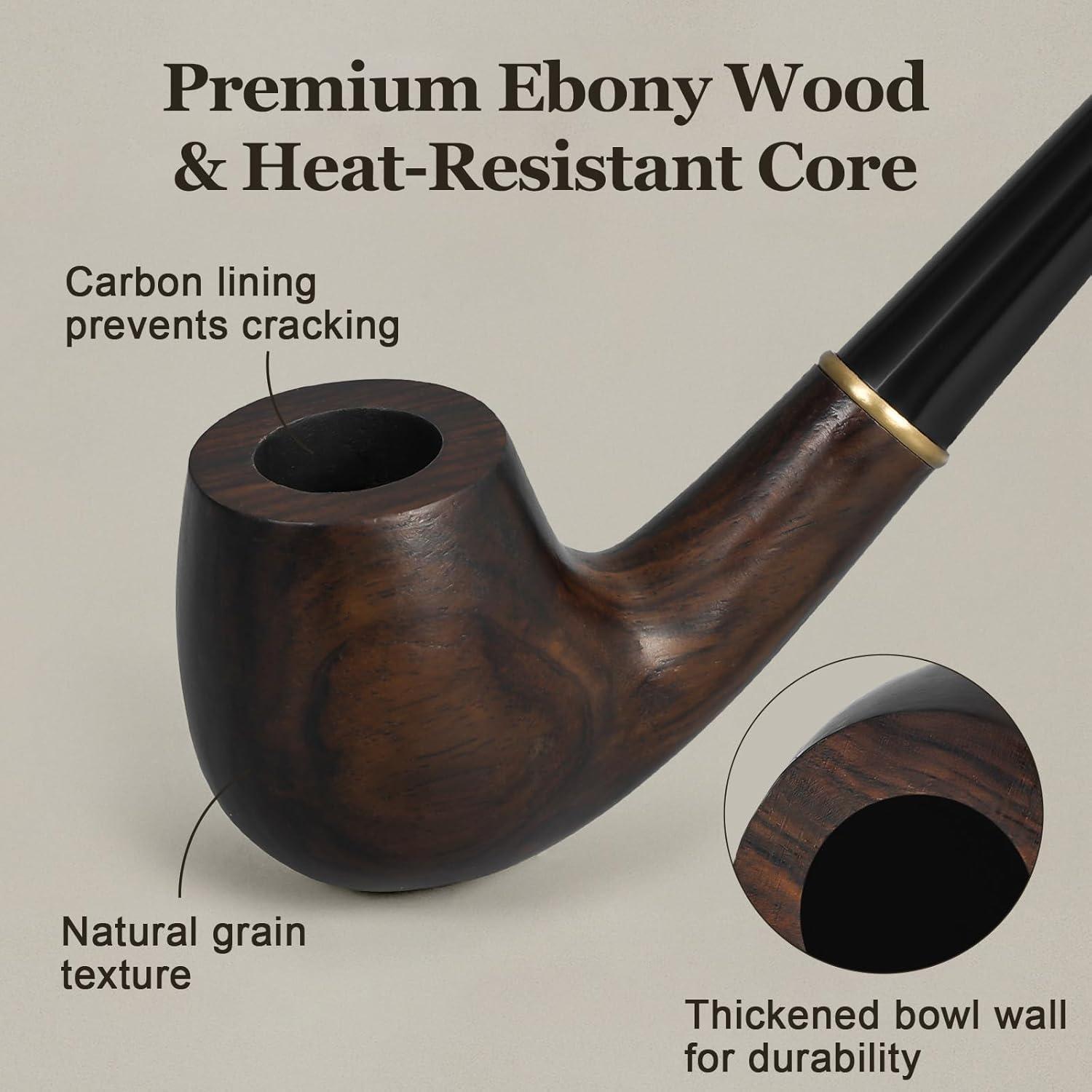 Juego de Pipas de Tabaco Joyoldelf Ébano - Kit Completo con Accesorios