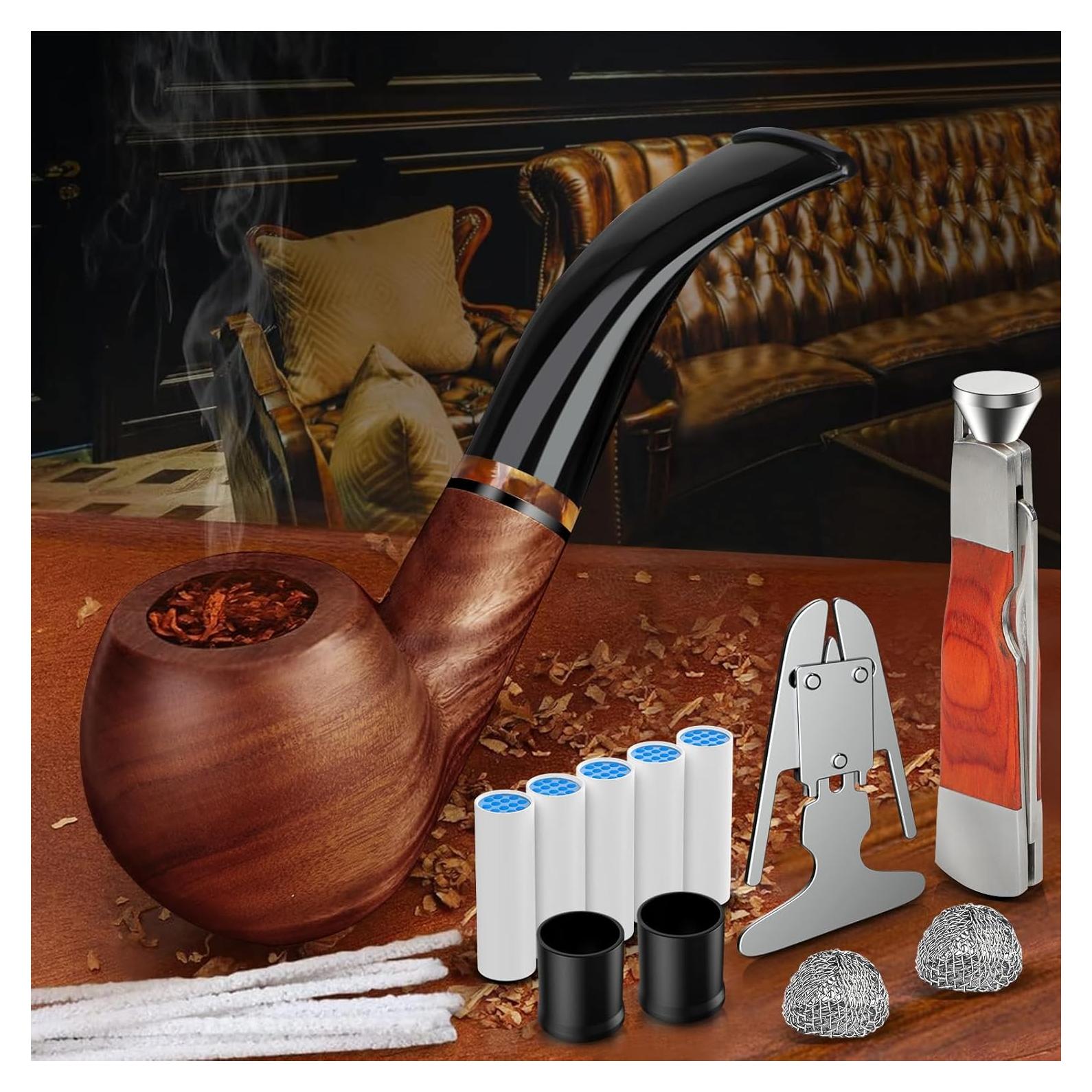 Juego de Pipas de Tabaco Scotte Hecho a Mano con Accesorios