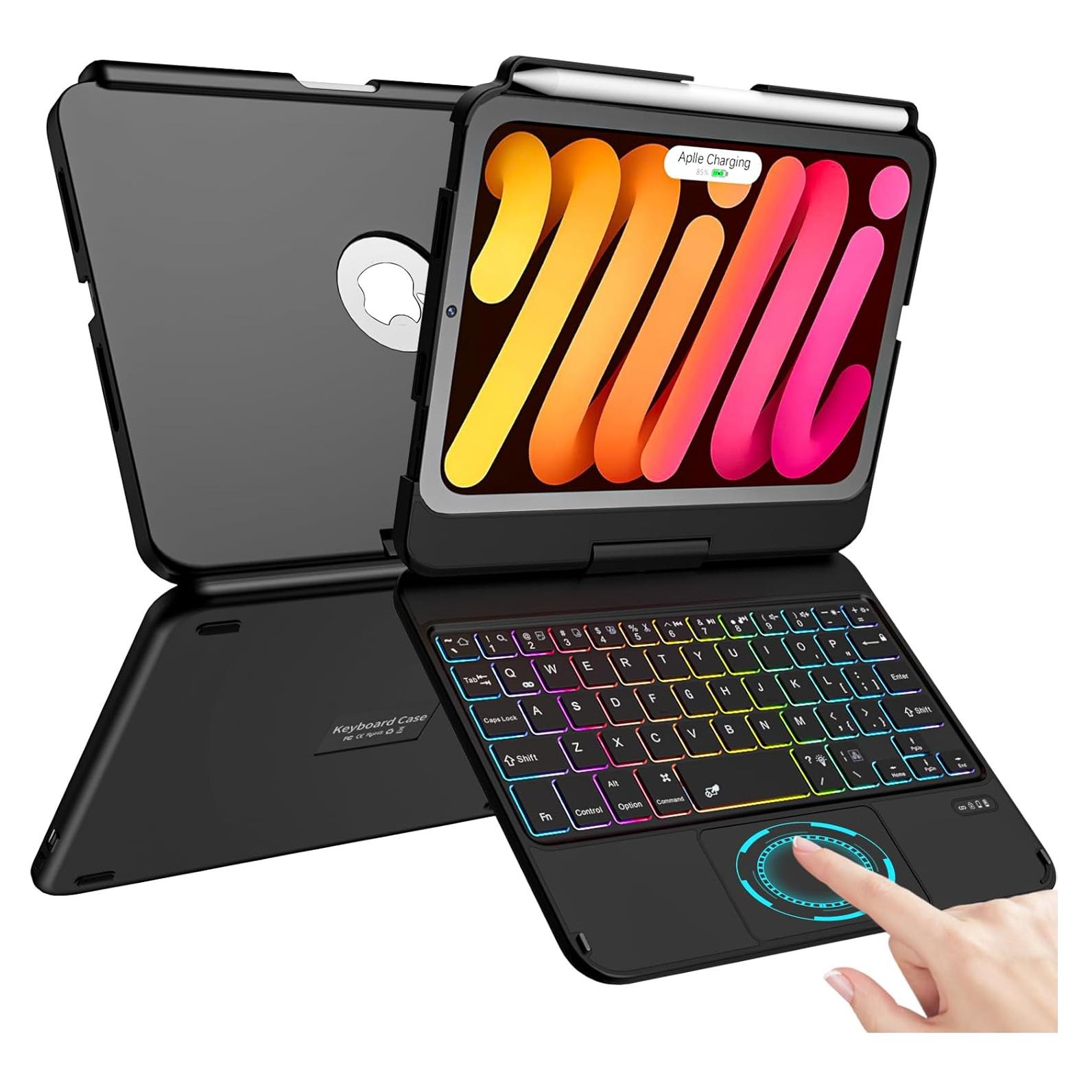 Funda Teclado TaIYanG iPad Mini 6/7 Retroiluminada 360°