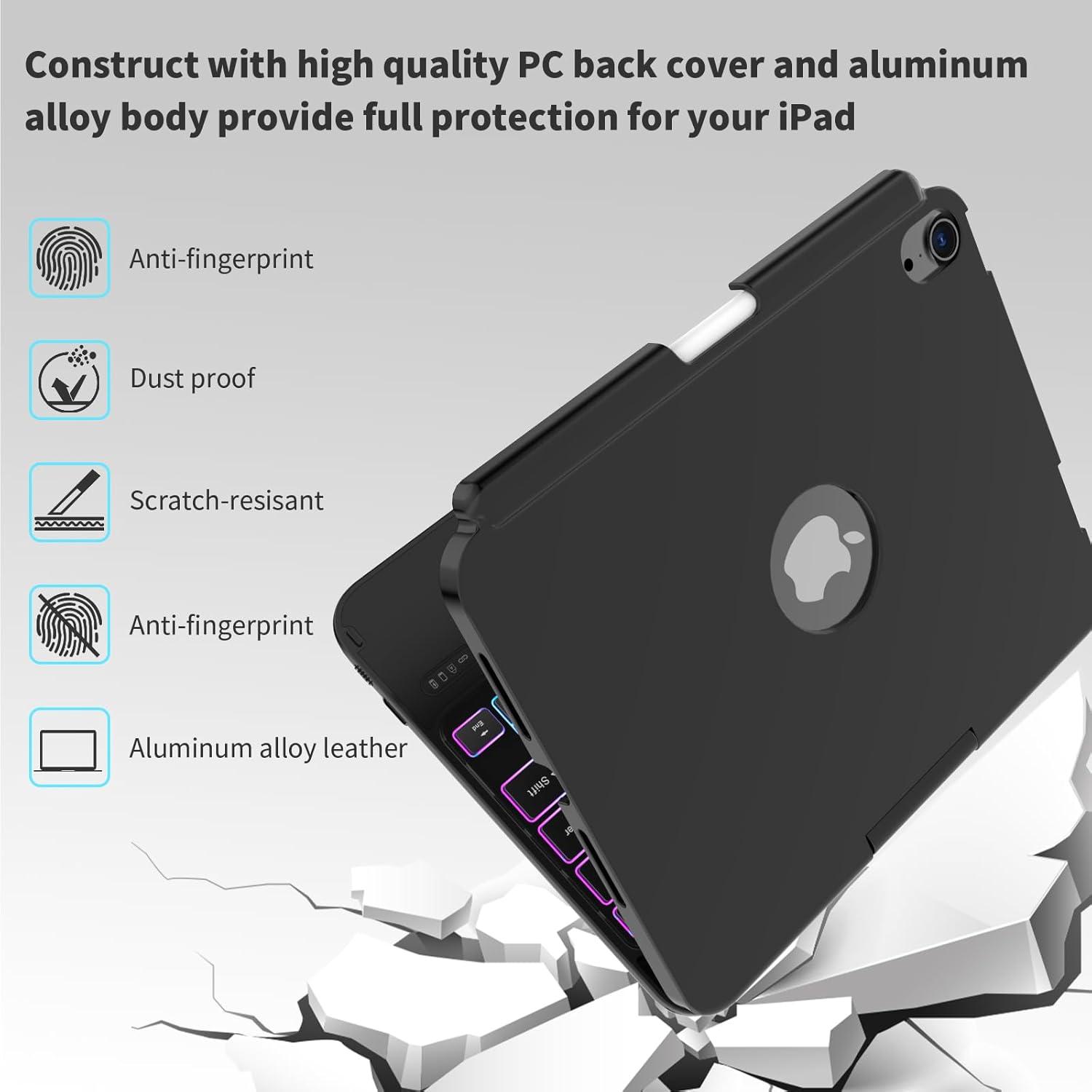 Funda Teclado TaIYanG iPad Mini 6/7 Retroiluminada 360°