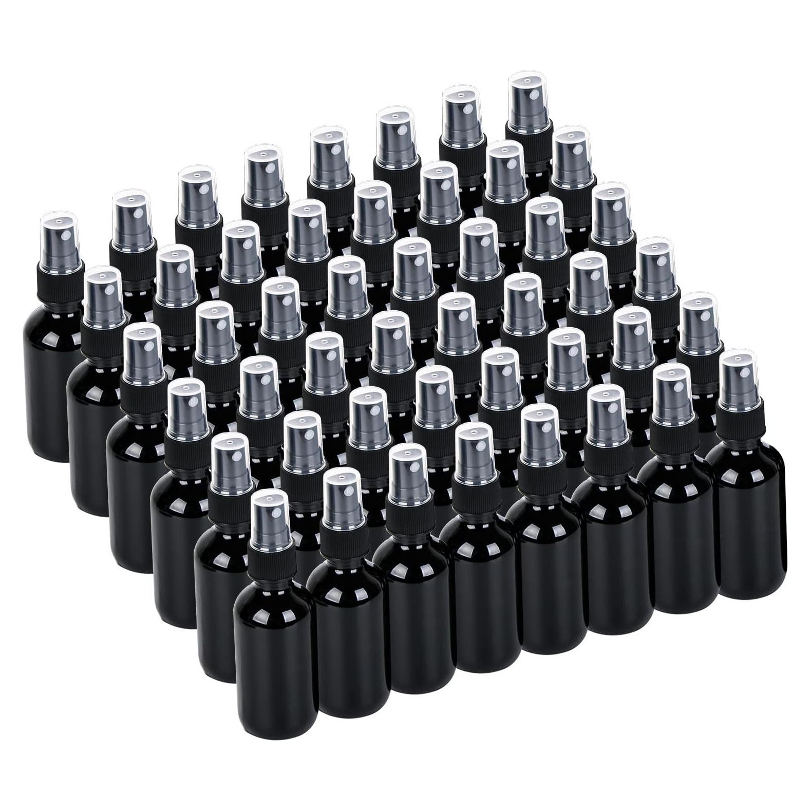Botellas de Spray de Vidrio YONKAN 60ml UV Negro - Paquete 48