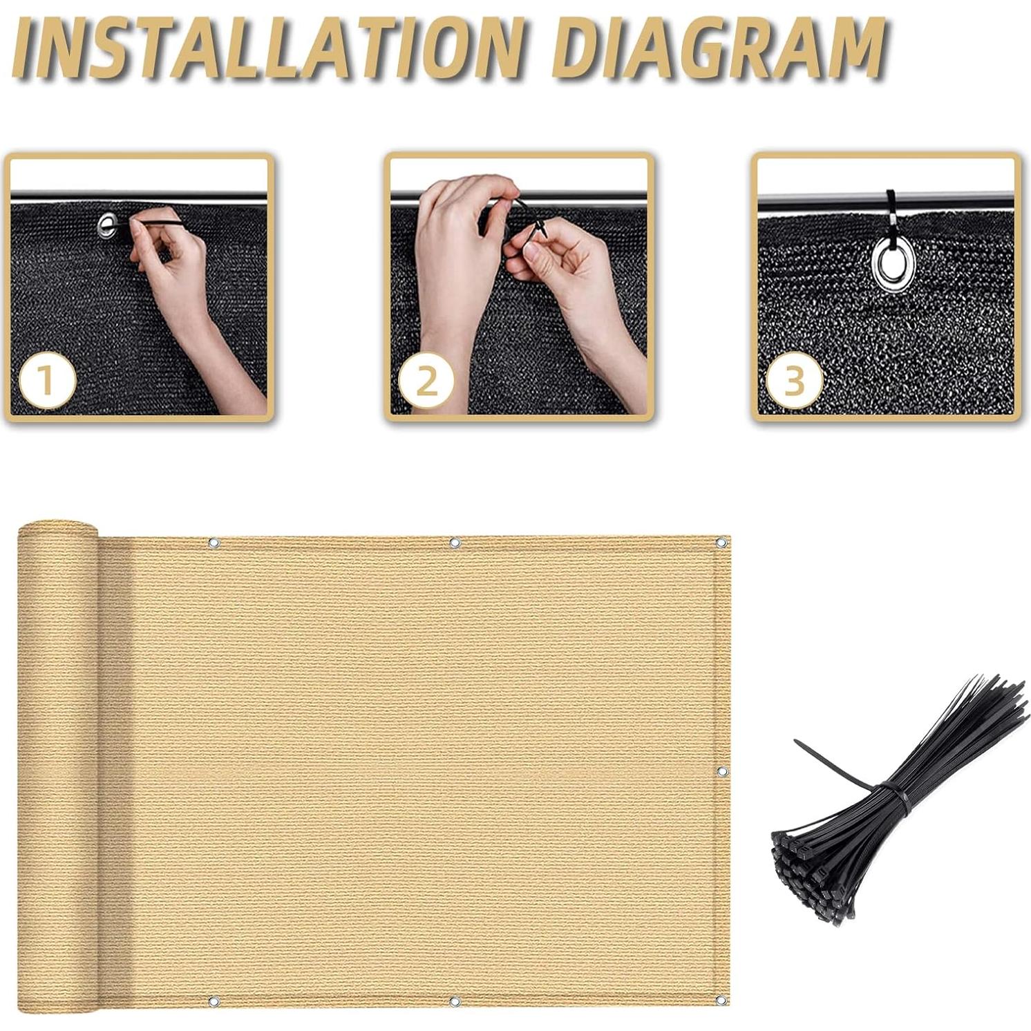 Pantalla de Privacidad para Balcón Love Story 0.91m x 3.05m HDPE