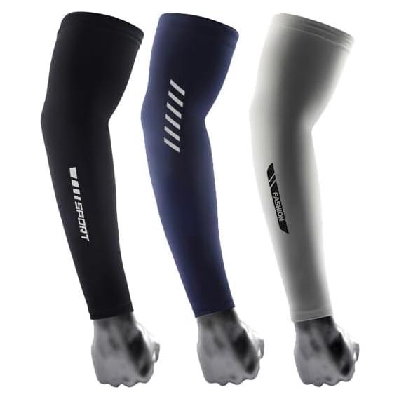 3 Pares Mangas de Protección Solar UV UPF50+ para Deportes