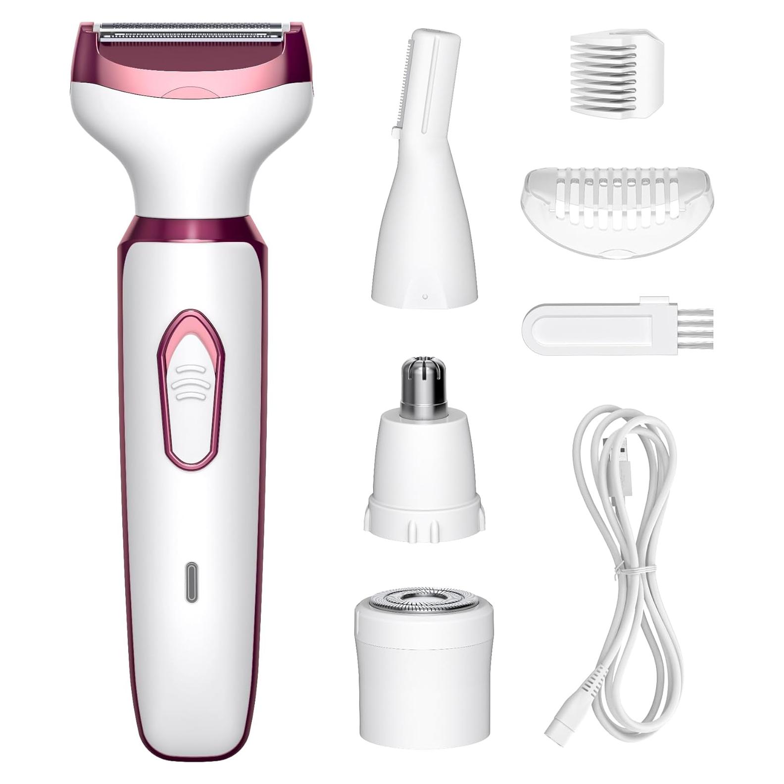 Afeitadora eléctrica 4 en 1 SEABIRD para mujeres, blanca