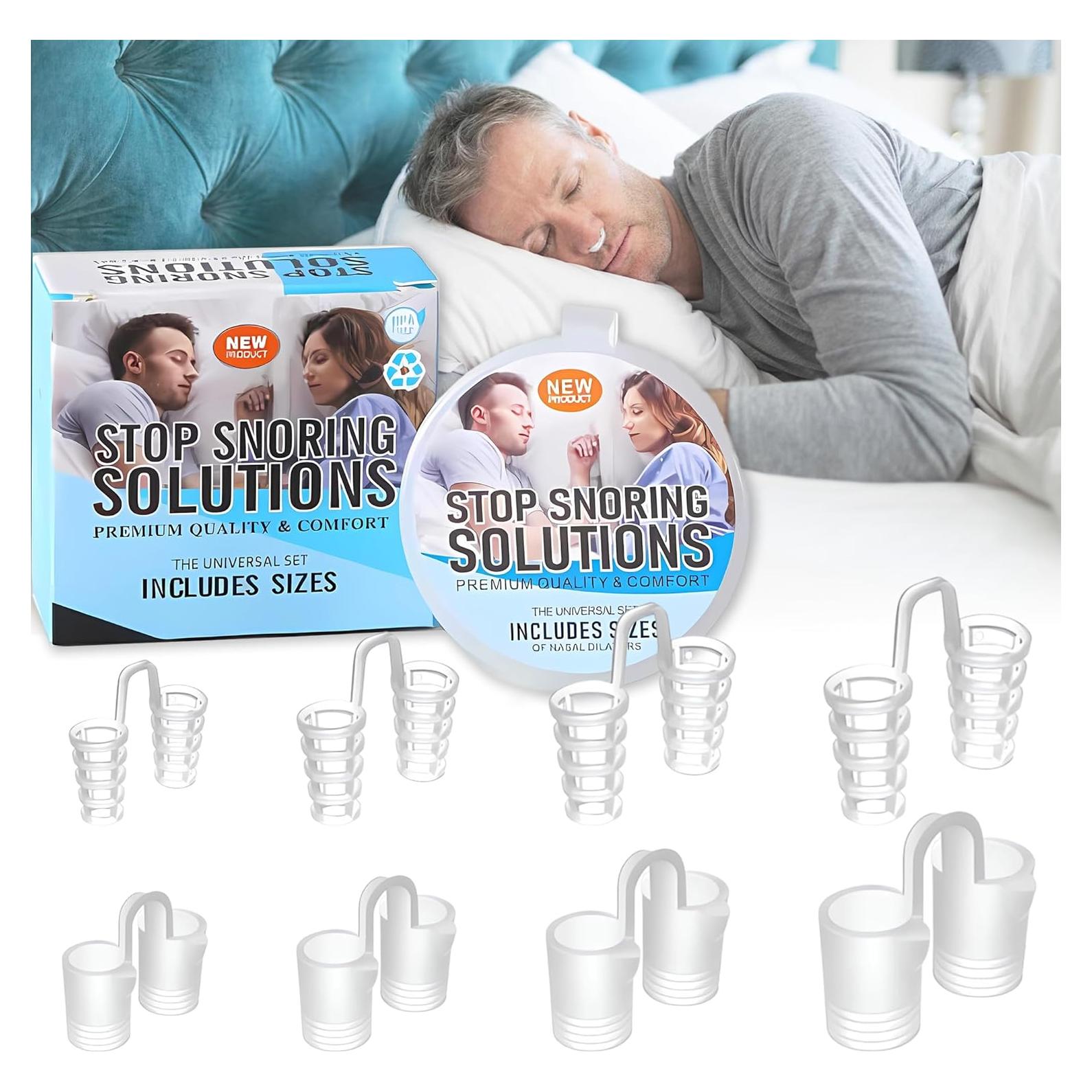 Dilatadores Nasales UyiCare para Ronquidos - 8 Clips, 4 Tamaños