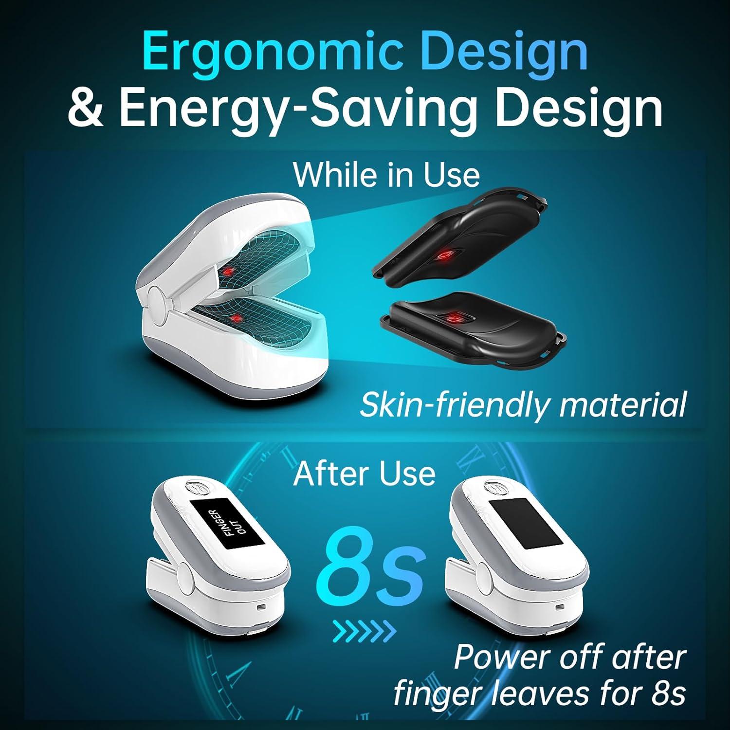 Oxímetro de Pulso Alecaremed YM301 con Pantalla OLED 1.3"