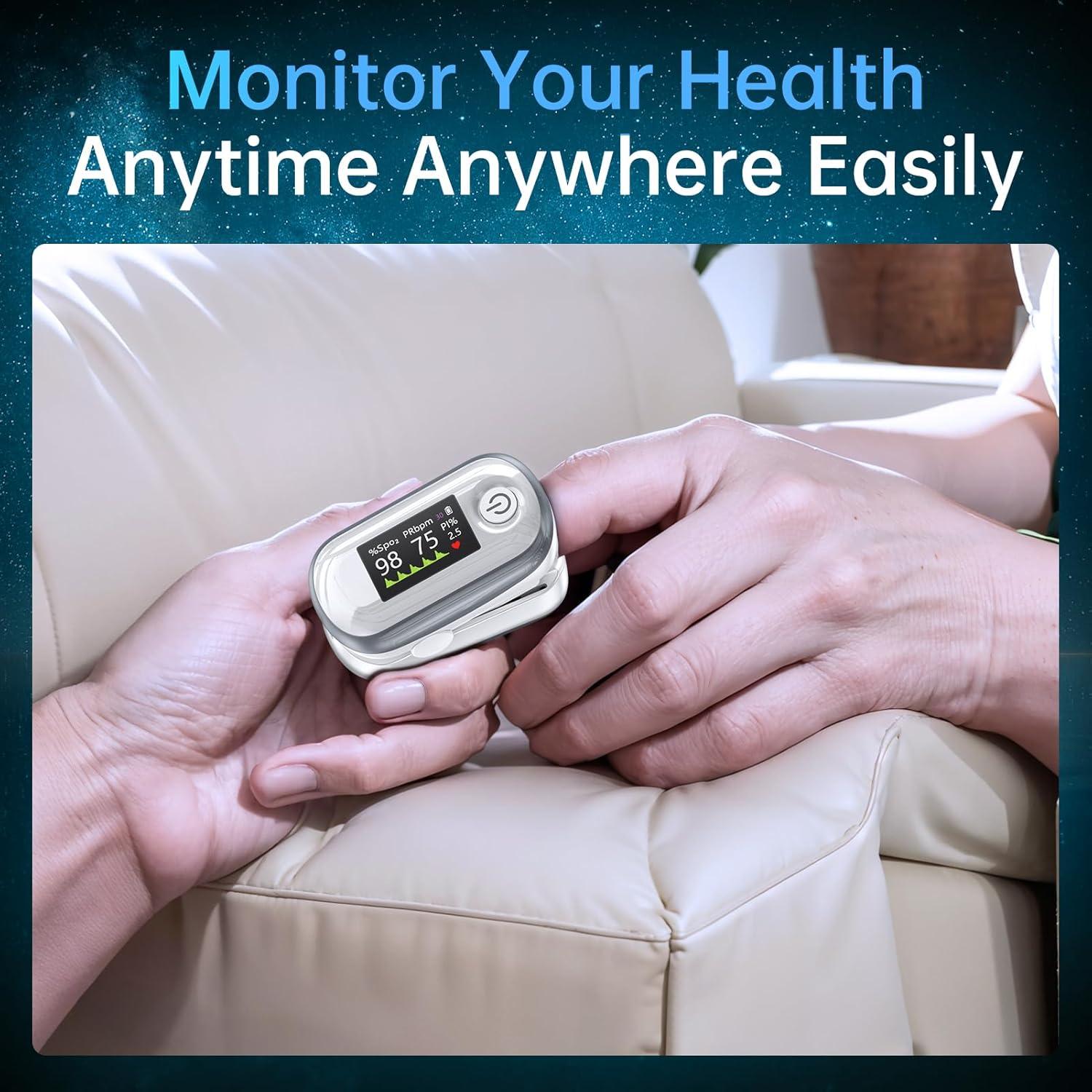 Oxímetro de Pulso Alecaremed YM301 con Pantalla OLED 1.3"