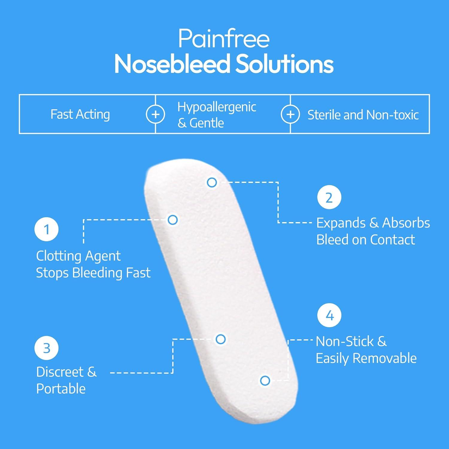 Detenedor de Sangrado Nasal NozeCalm - 6 Unidades - Hipoalergénico