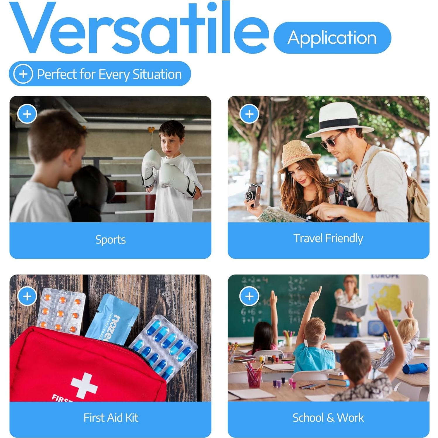 Detenedor de Sangrado Nasal NozeCalm - 6 Unidades - Hipoalergénico