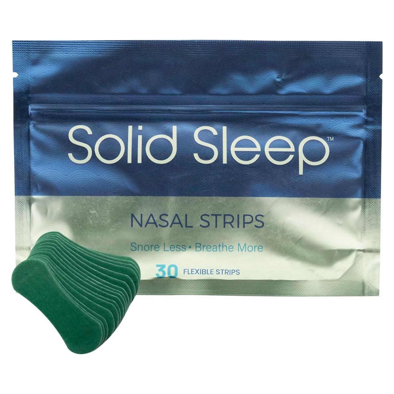 Tiras Nasales Anti-Ronquidos Solid Sleep - 30 Unidades