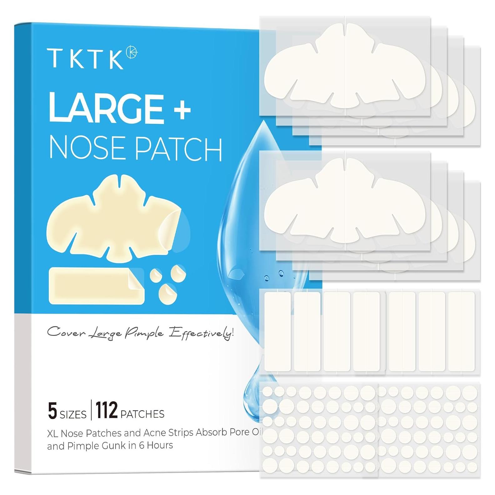 Parches Hidrocoloides para Nariz TKTK - 112 Piezas XL 91x48mm
