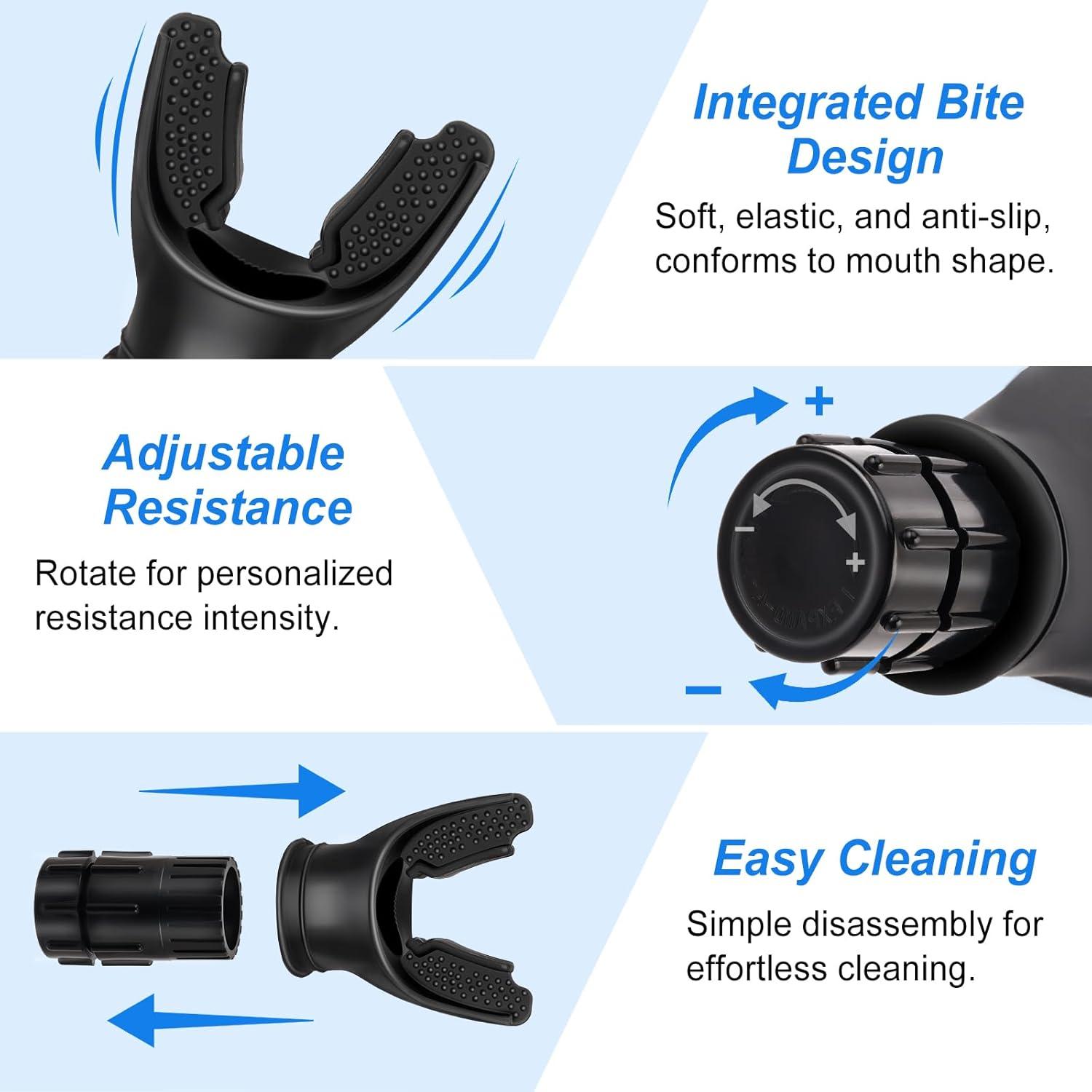 Entrenador de Respiración TEAWOO 3 PCS Ajustable Portátil