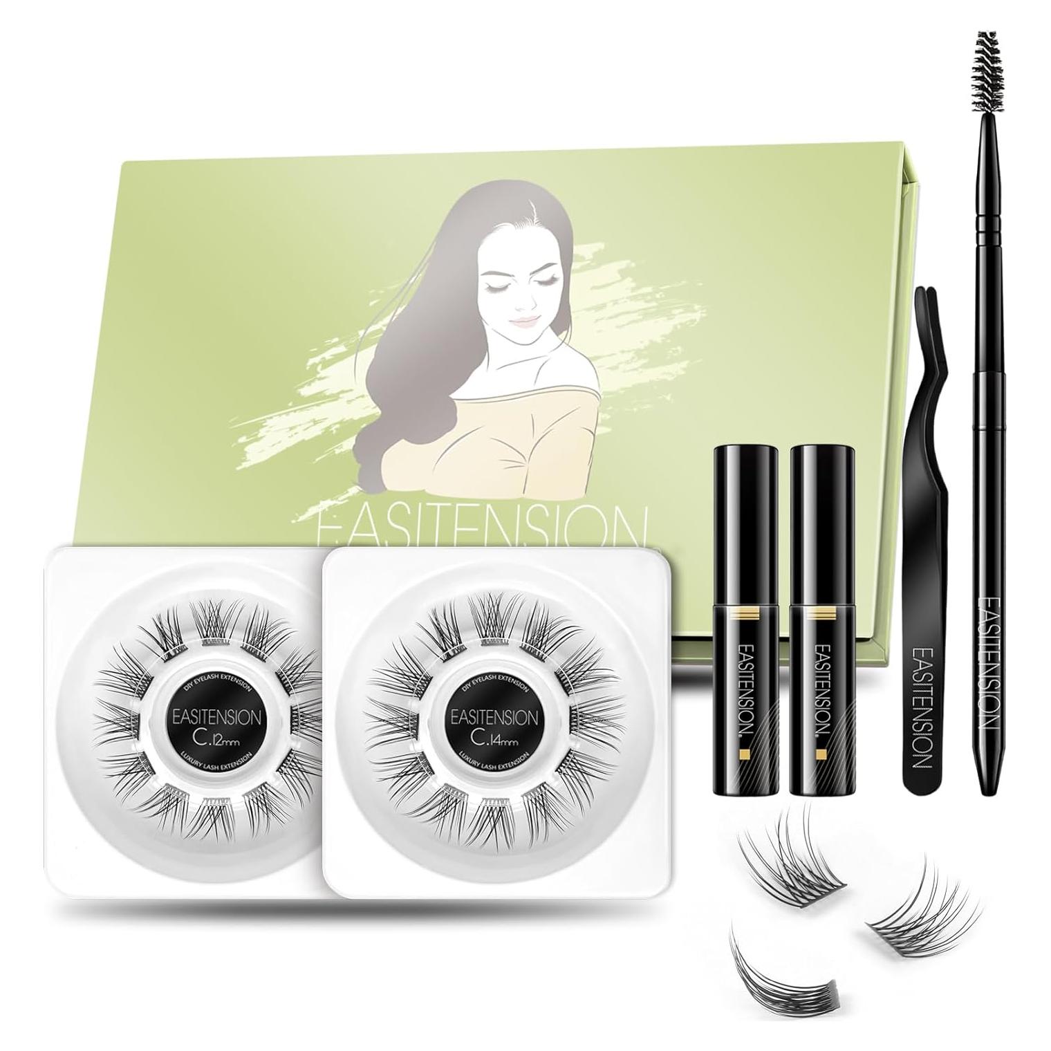 Extensión de Pestañas Naturales KAIFENG 12mm 14mm Kit DIY