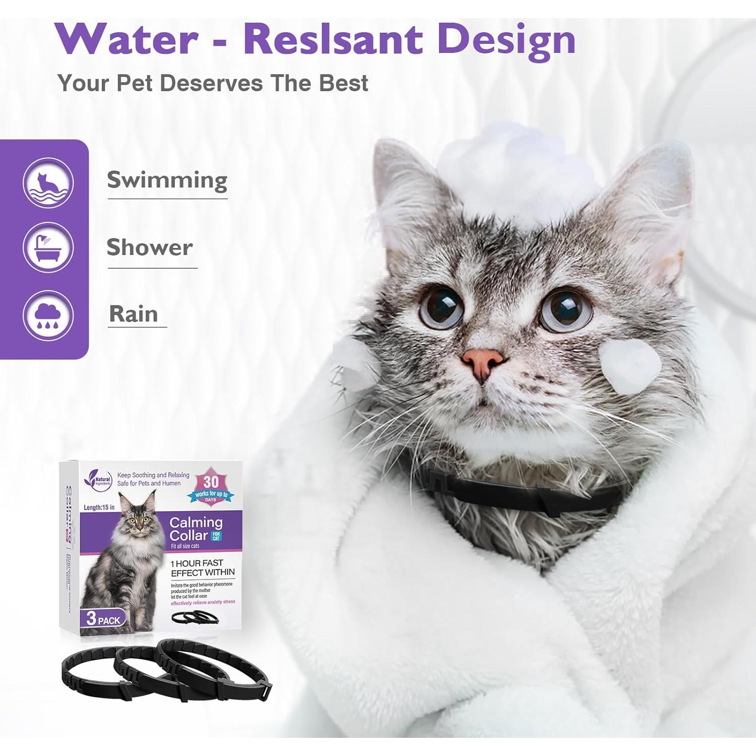 Collares Calmantes para Gatos CHANSON - 3 Unidades Ajustables