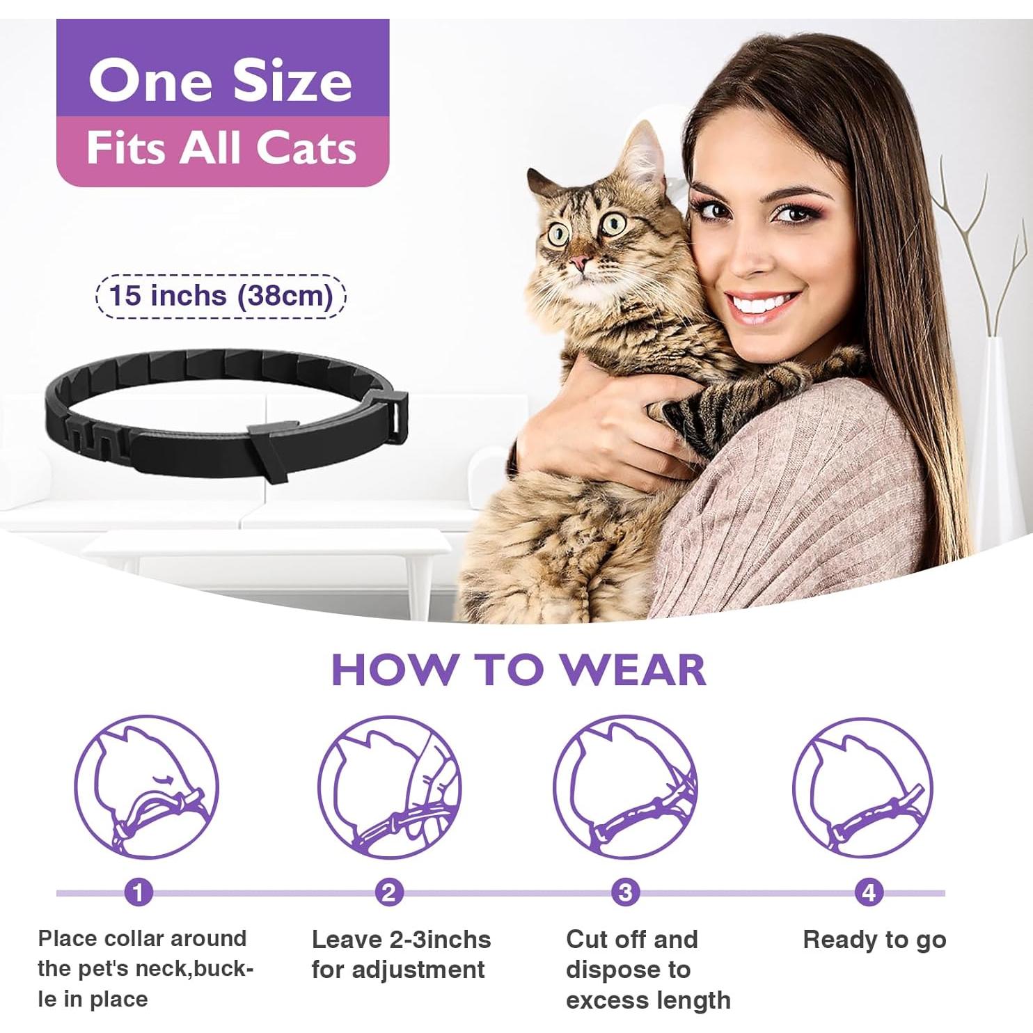 Collares Calmantes para Gatos CHANSON - 3 Unidades Ajustables