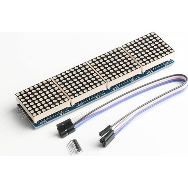 Pantalla LED Matriz de Puntos MAX7219 4 en 1 5V 13x3.2cm