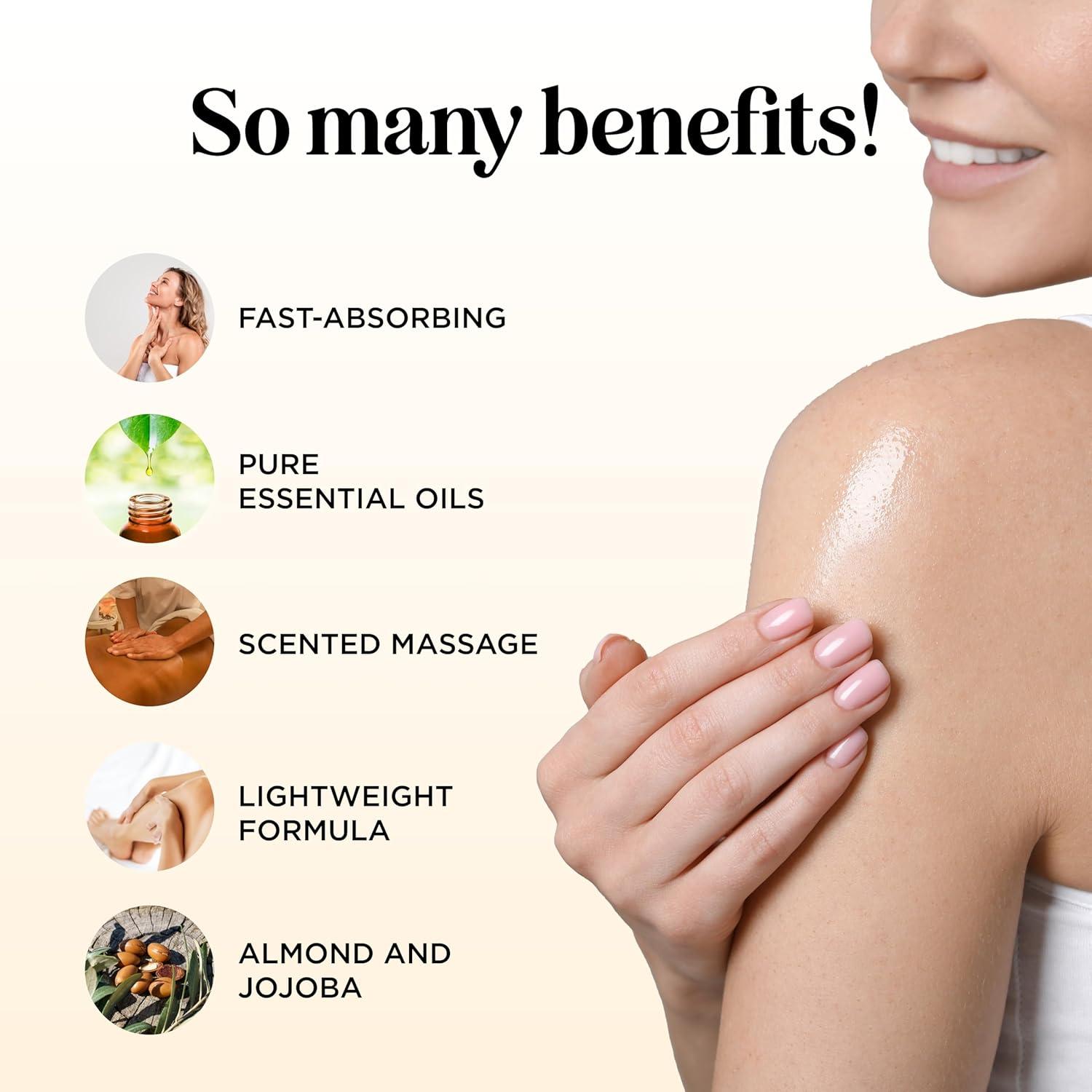 Aceite de Masaje Vainilla Honeydew 236.6 ml Hidratante Vegano