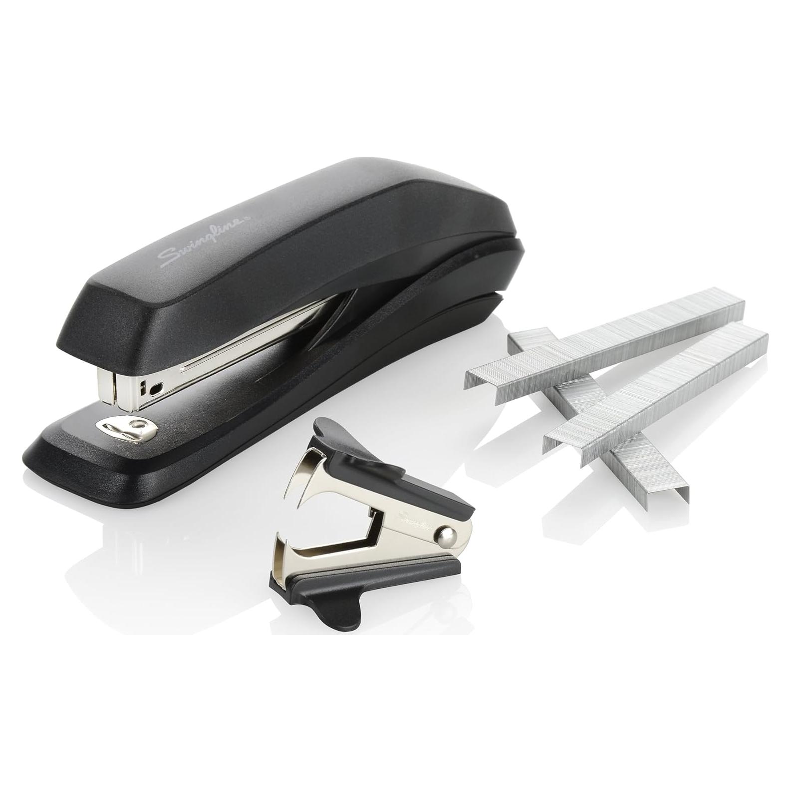 Grapadora Swingline Estándar Negra + 1250 Grapas Premium