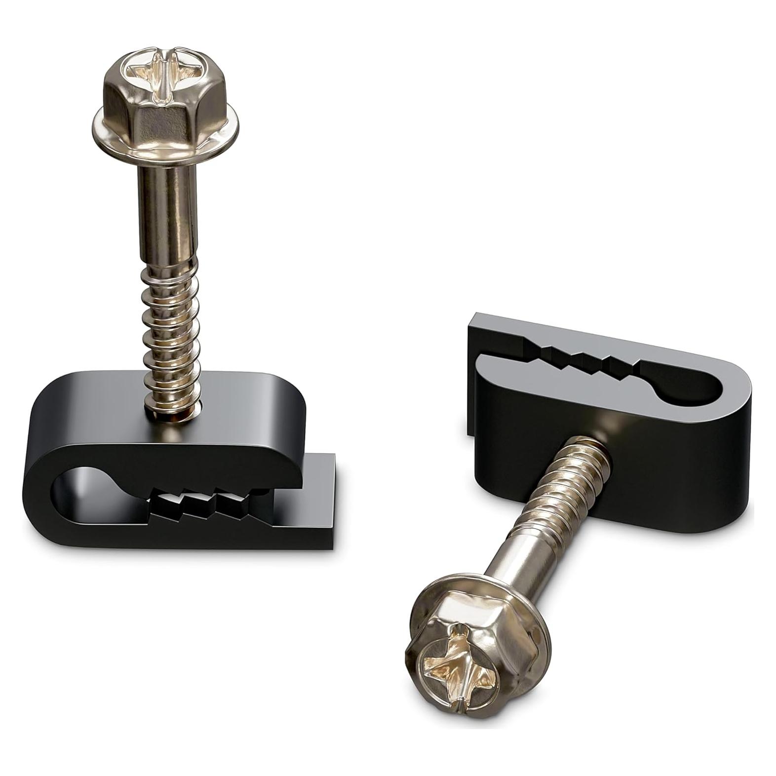 Clips de Cable Eléctrico THE CIMPLE CO - 10 Piezas Negros