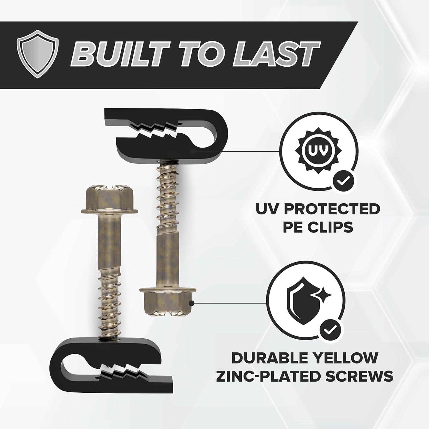 Clips de Cable Eléctrico THE CIMPLE CO - 10 Piezas Negros