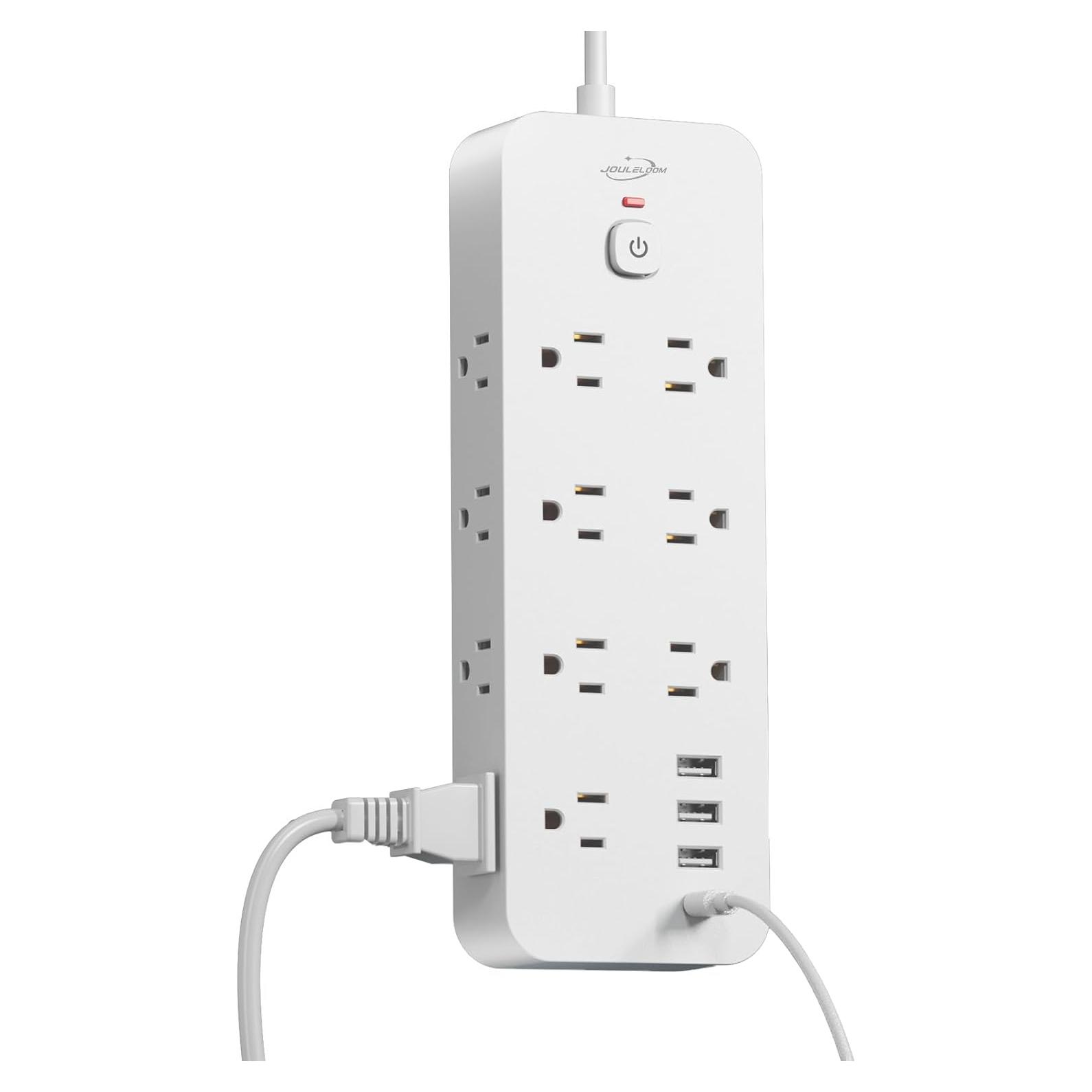 Regleta de Protección JouleLoom 18 en 1, 14 Salidas AC y 4 USB