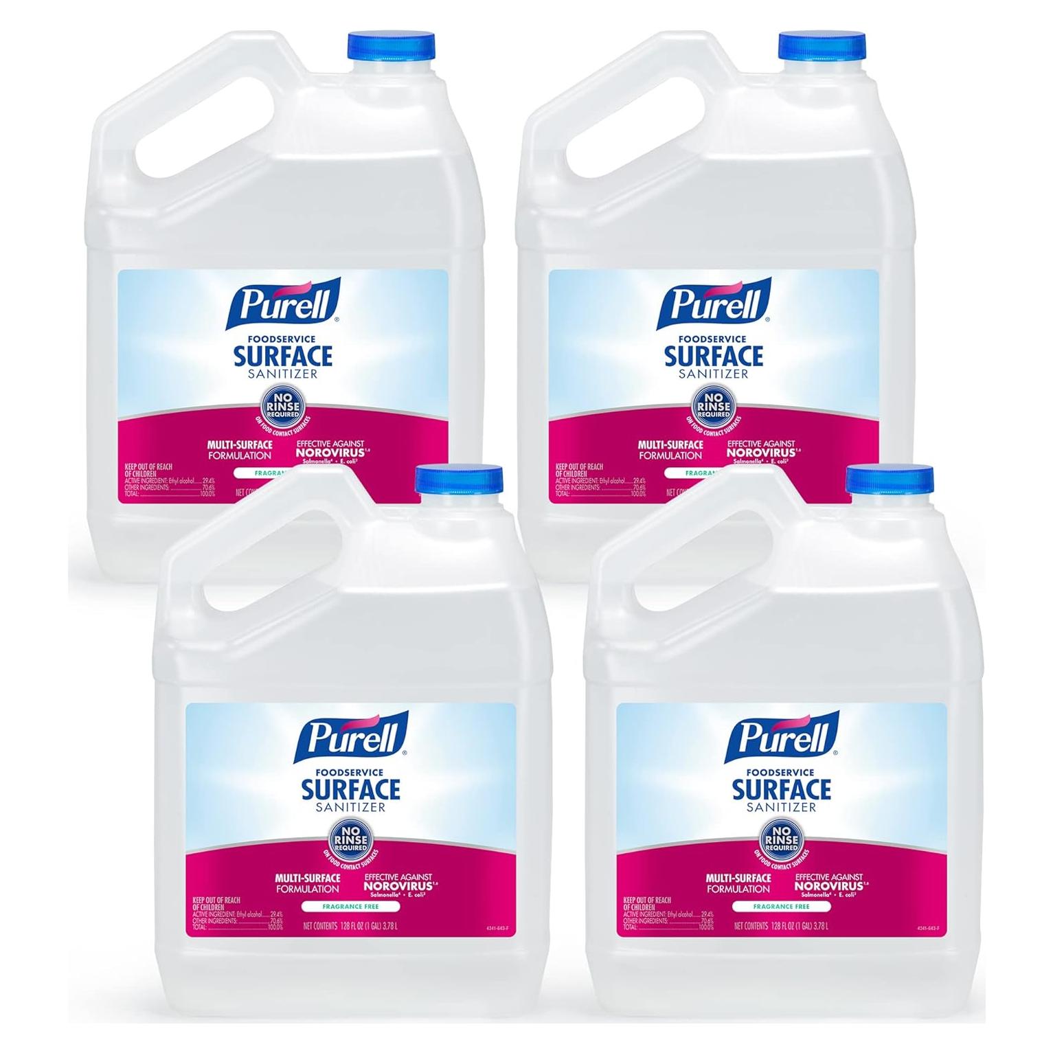 Desinfectante de Superficies PURELL 1 Galón Sin Fragancia - Paquete de 4