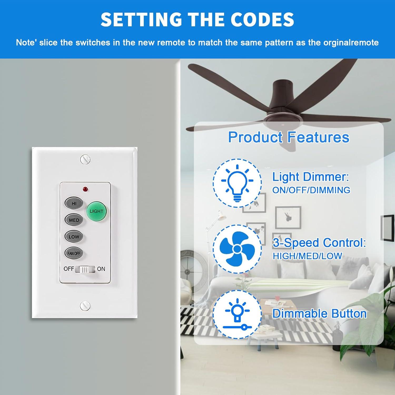 Control Remoto Universal para Ventilador de Techo Greenbell GB-BY06-R28