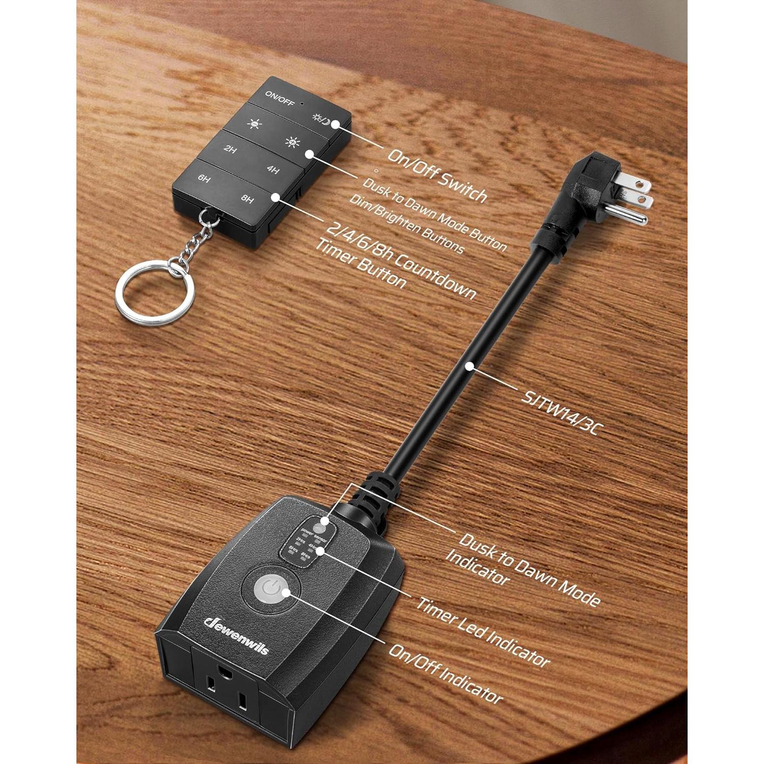 Regulador de Crepúsculo a Amanecer Dewenwils 30m LED/Tungsteno