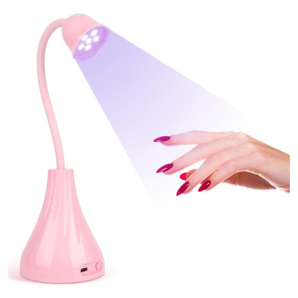 Lámpara UV LED de Uñas Smallshs Rosa, Secado Rápido 18W