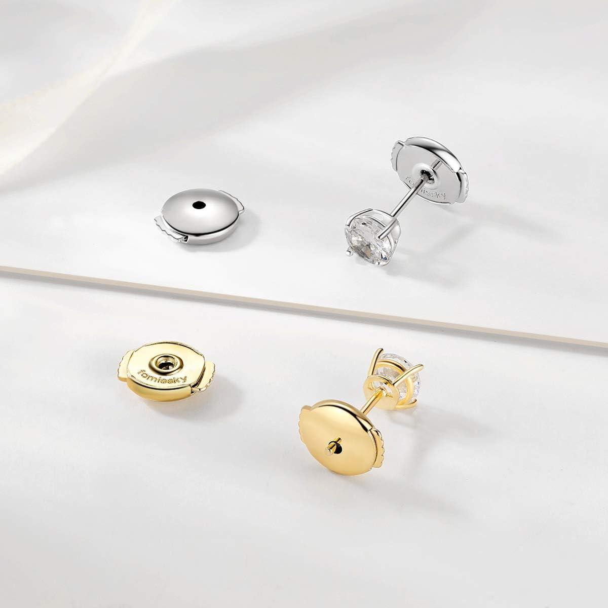 Sujetadores de Pendientes de Seguridad Fomissky-sisa 2 Pares Hipoalergénicos