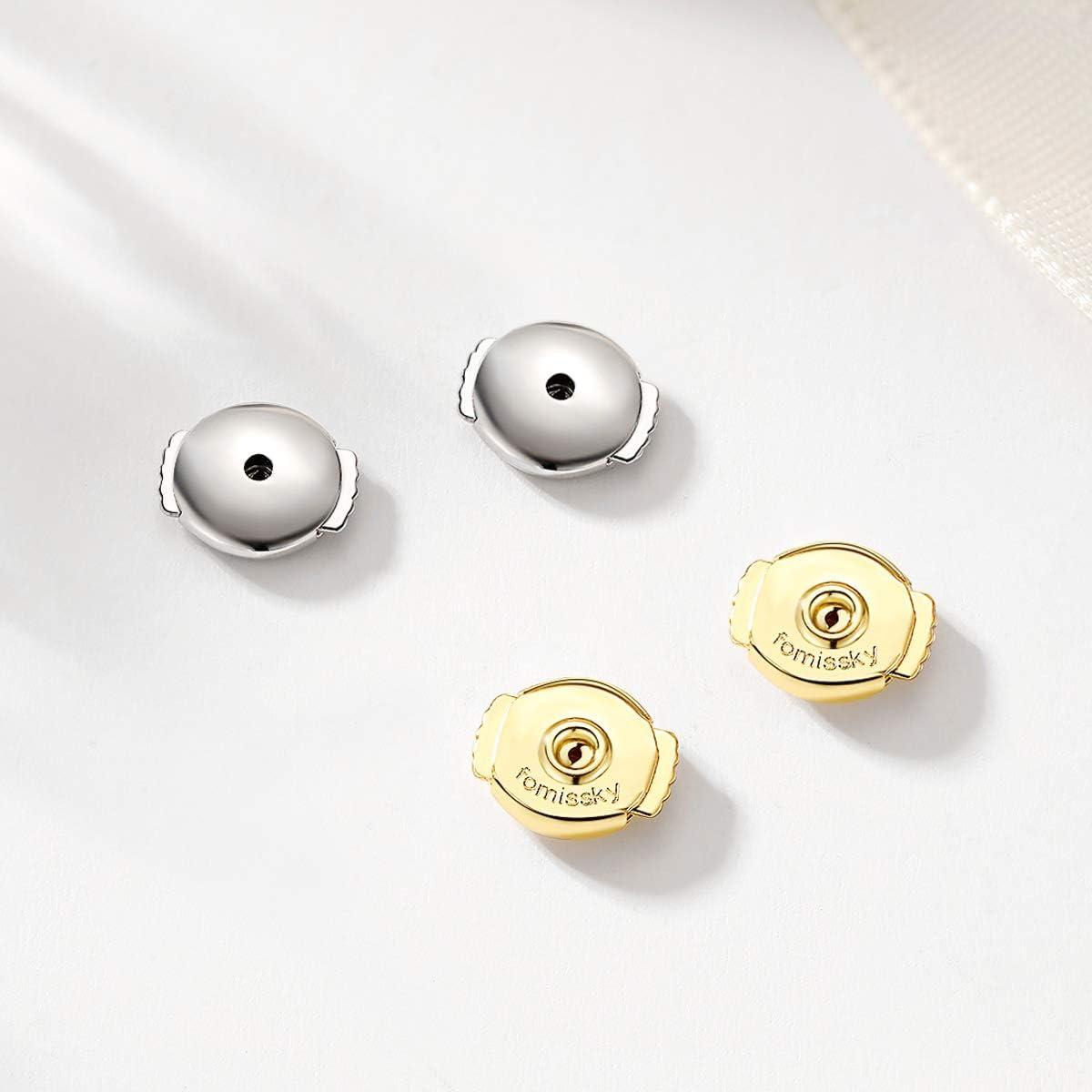 Sujetadores de Pendientes de Seguridad Fomissky-sisa 2 Pares Hipoalergénicos