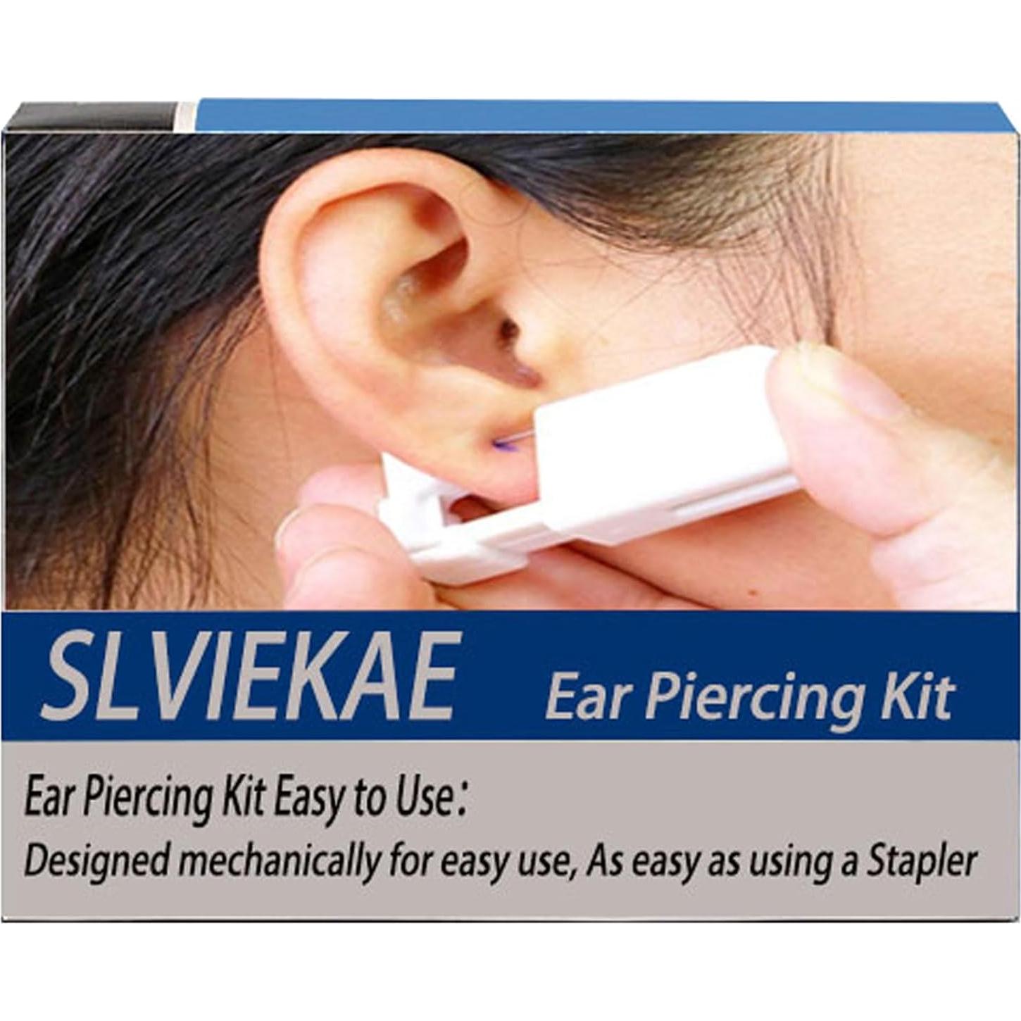 Kit de Perforación de Orejas SLVIEKAE con Aretes de CZ 3mm