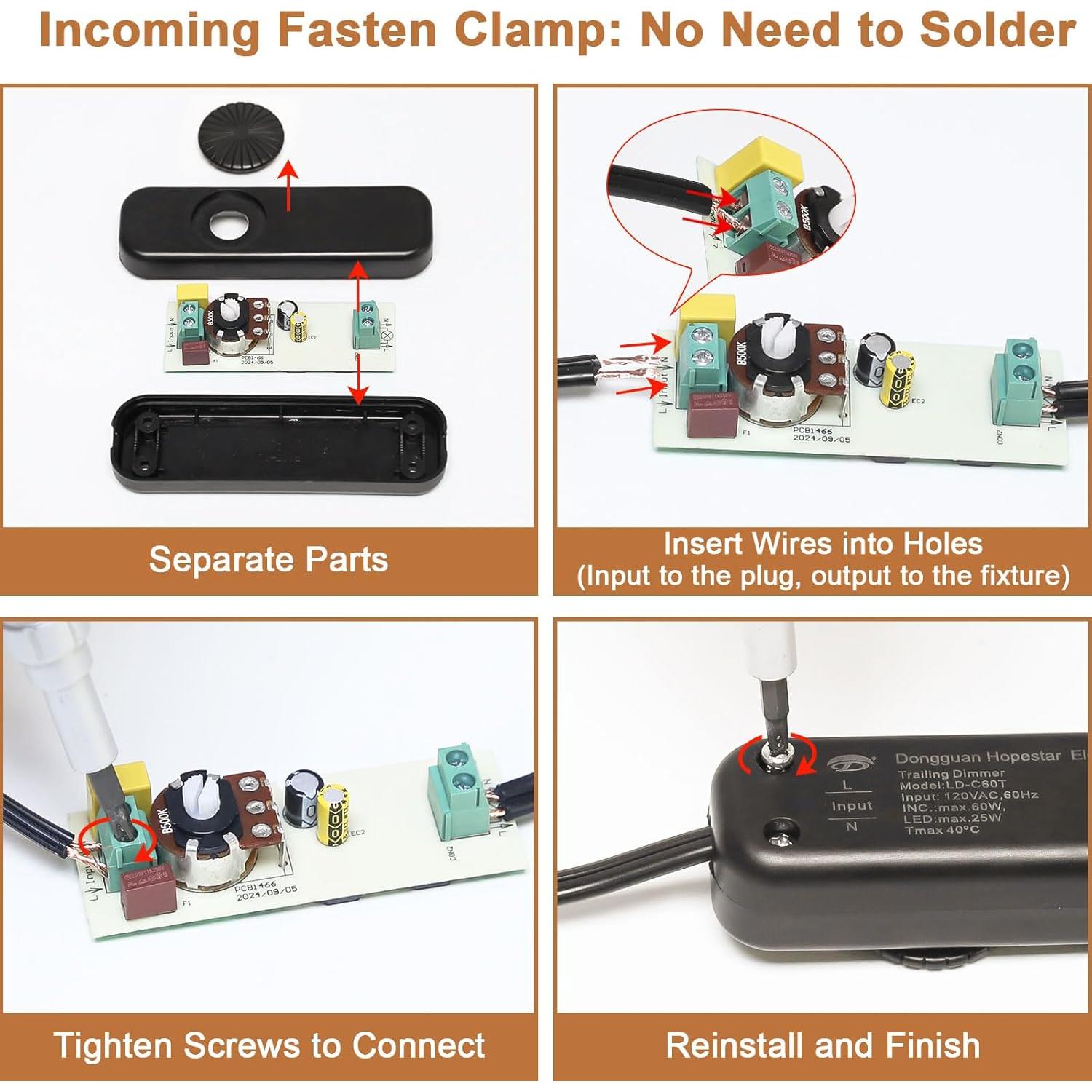 Interruptor Regulador Inline 2 Pack Seaside Village Negro