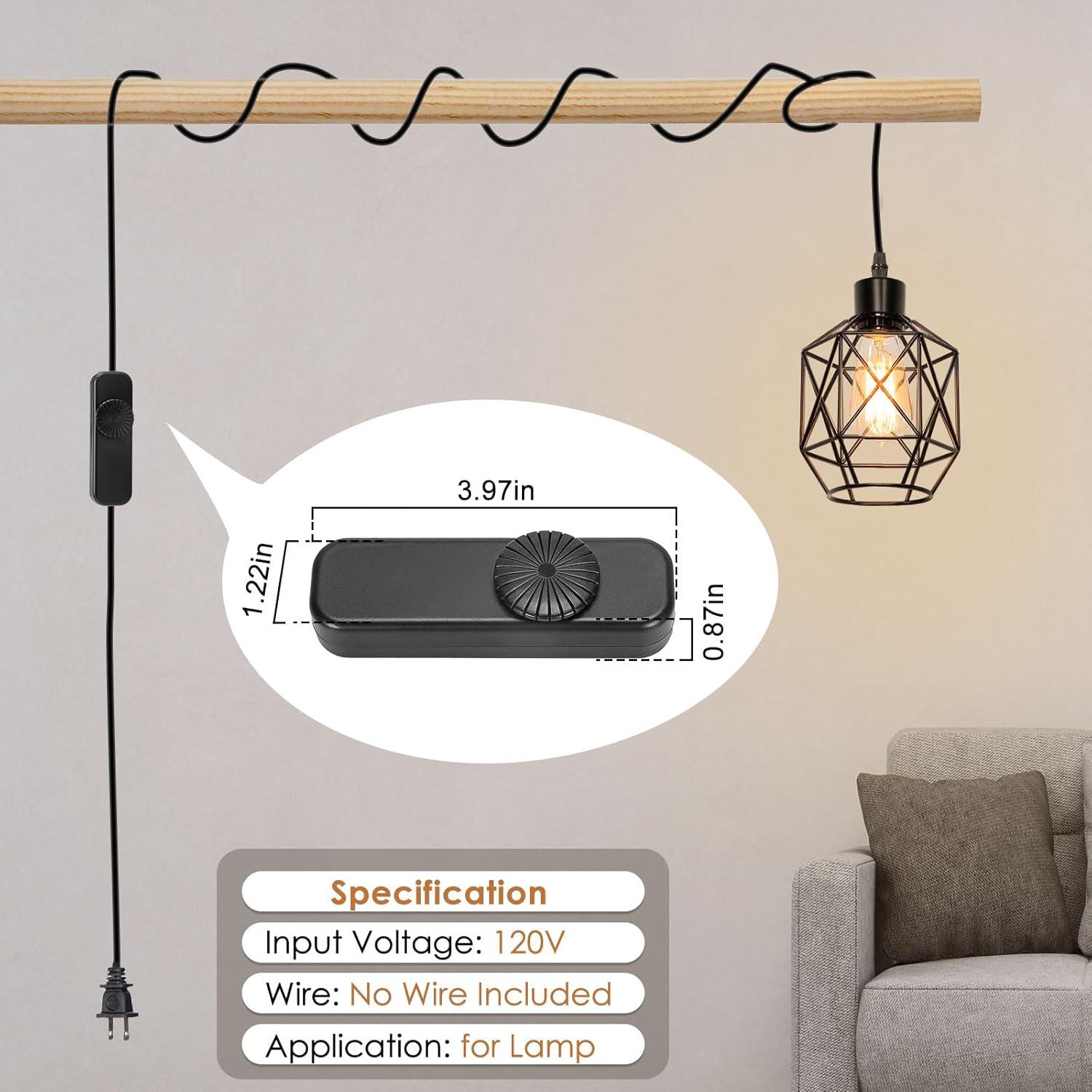 Interruptor Regulador Inline 2 Pack Seaside Village Negro