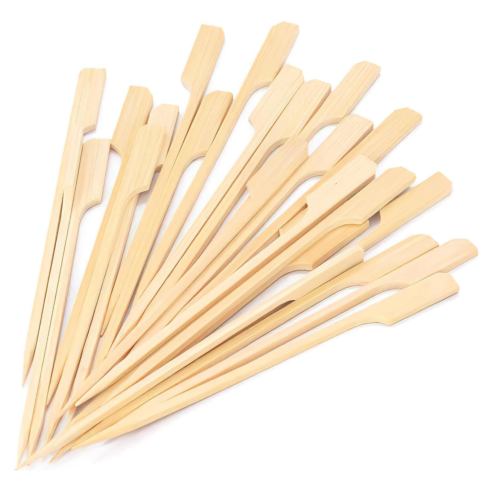 Pinchos de Bambú 100PCS MOLFUJ 8.89cm Palillos Aperitivo