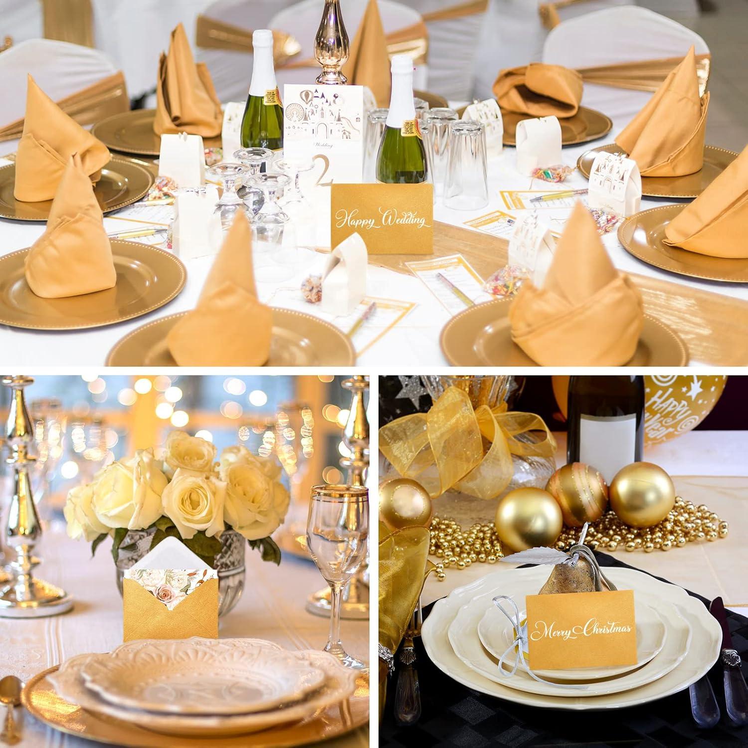 Outus 400 Sobres Metálicos Pequeños 10.16 x 6.86 cm Oro