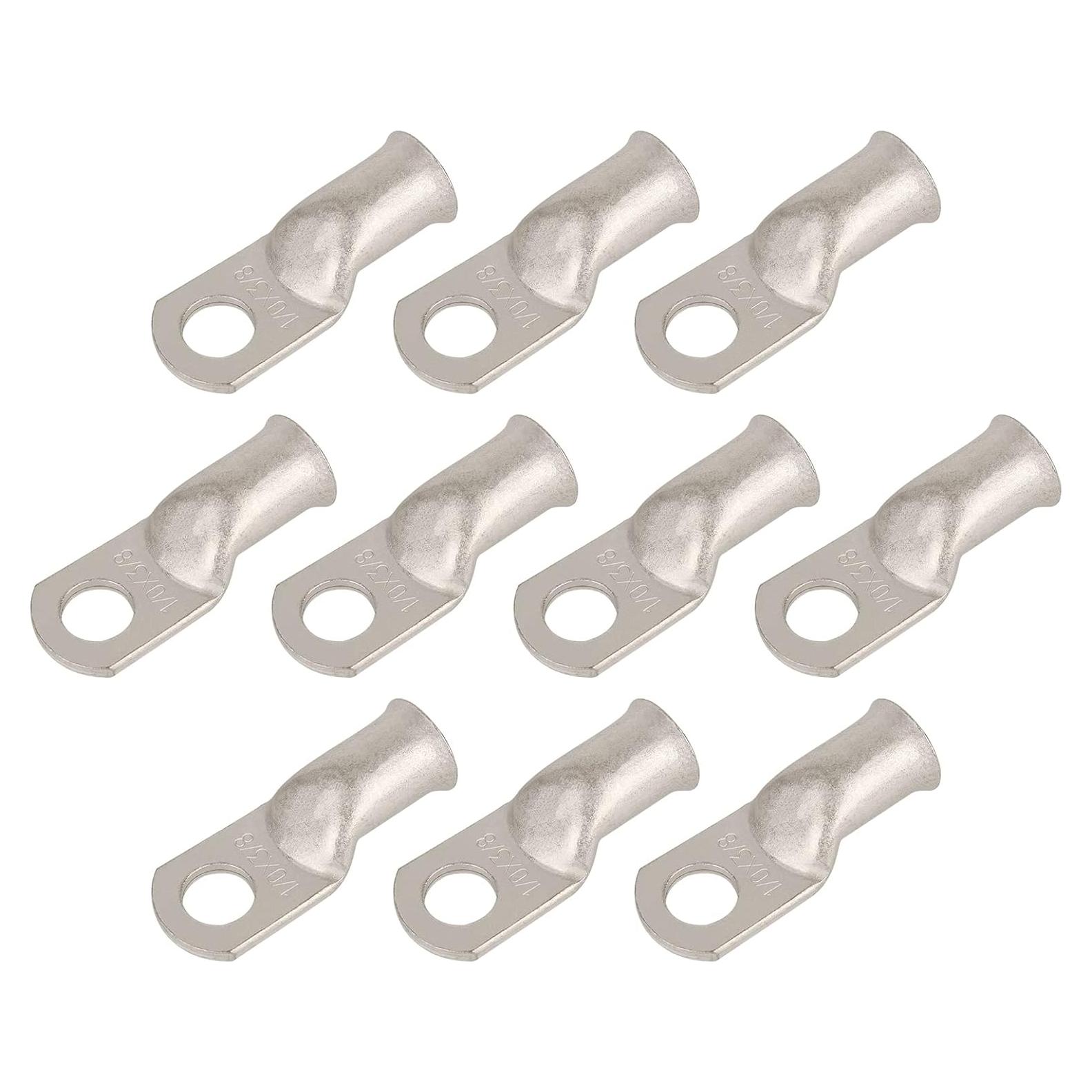 10 Terminales de Anillo de Cobre Estañado RIOCAN 1/0 AWG 3/8"