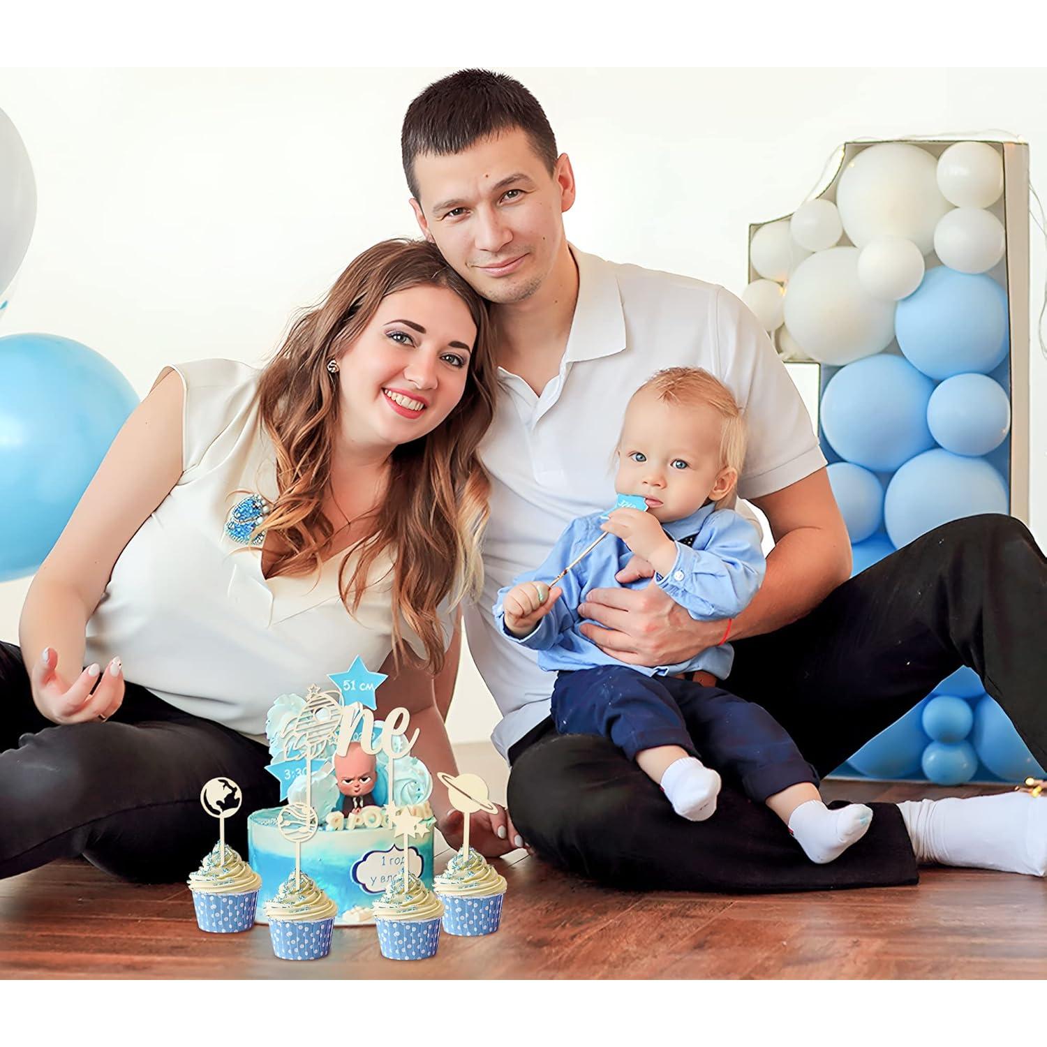 Toppers de Pastel Espacial BkeeCten - 5 Piezas para Cumpleaños