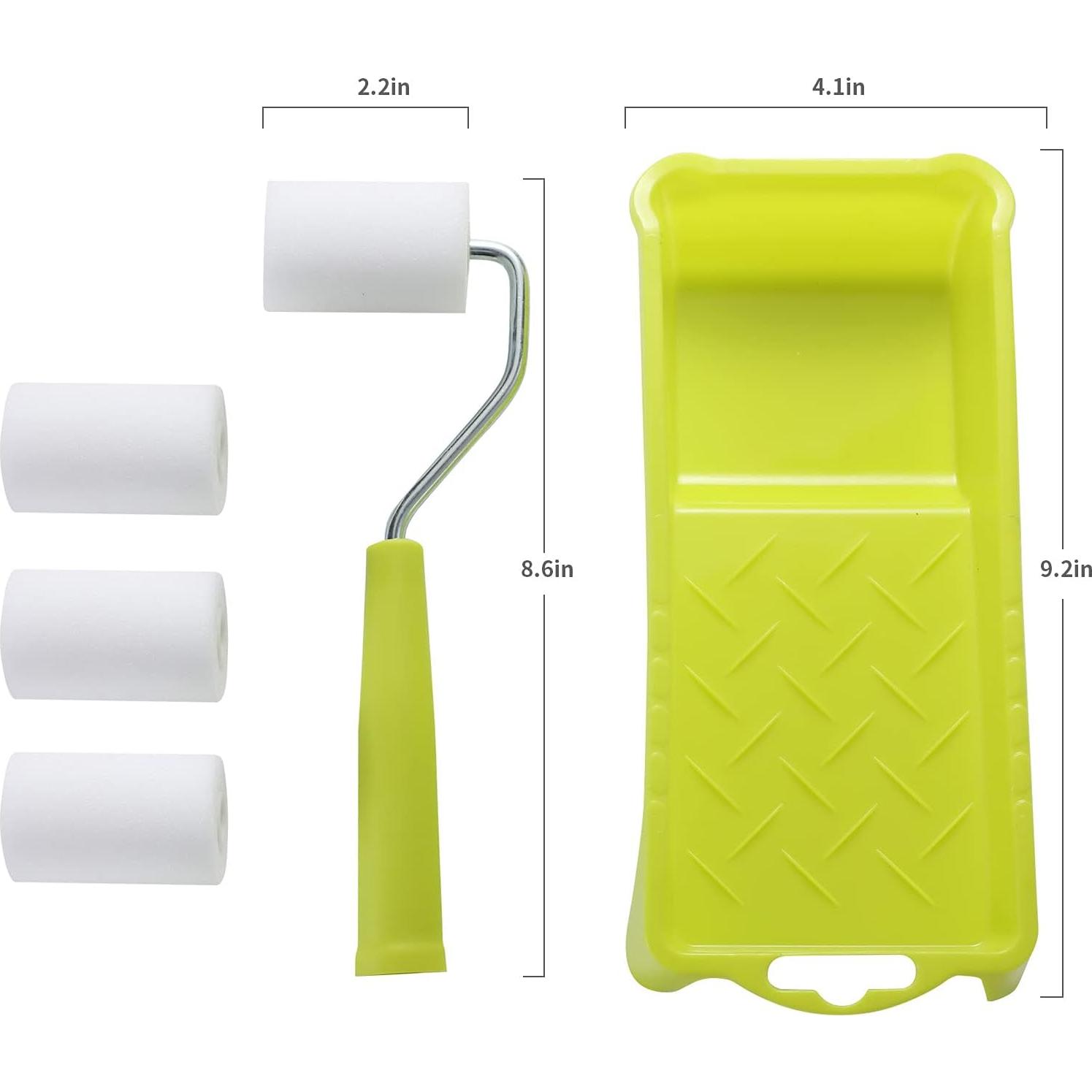 Kit de Rodillos de Pintura Mini KUPOO 6 Piezas 2" Espuma