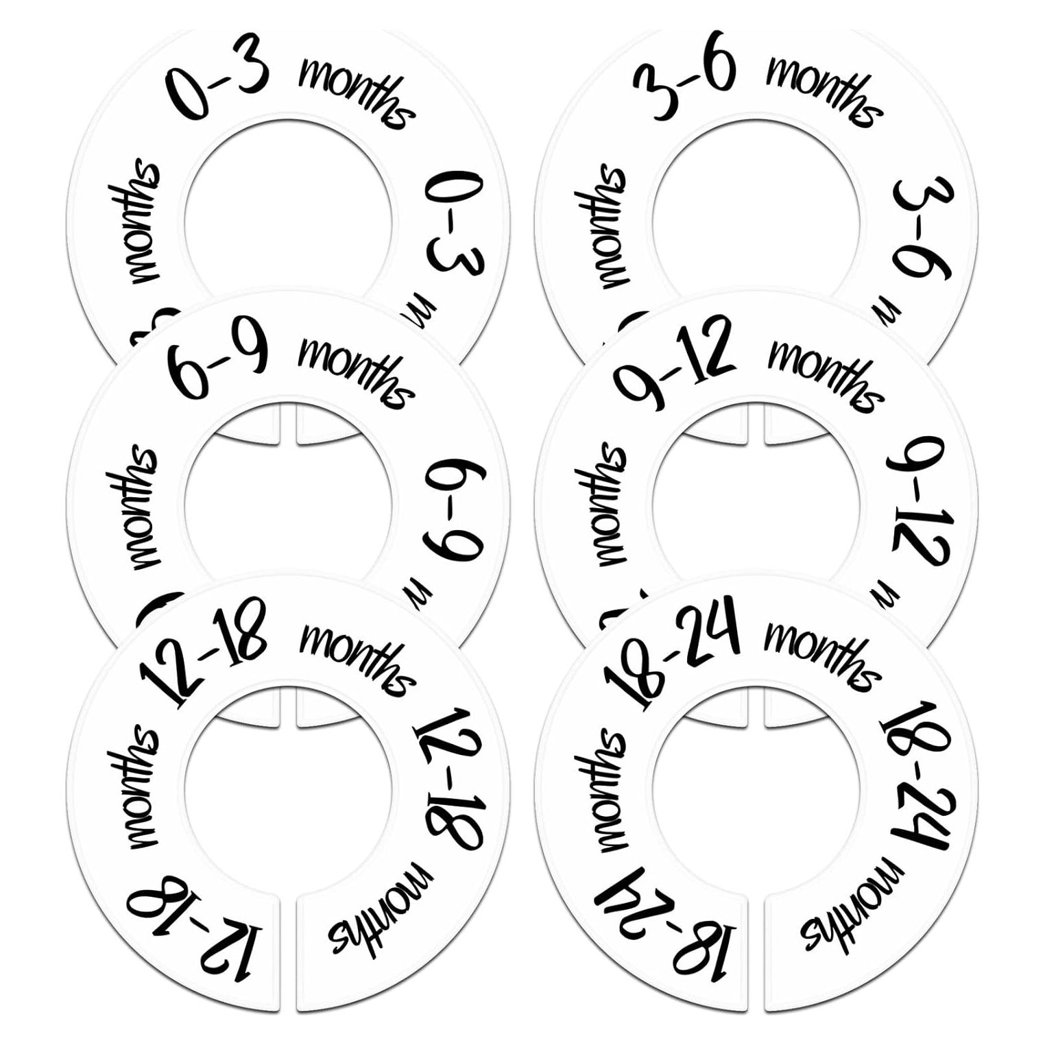 Divisores de Armario para Bebés Pro Goleem 6 PCS Organizador Blanco