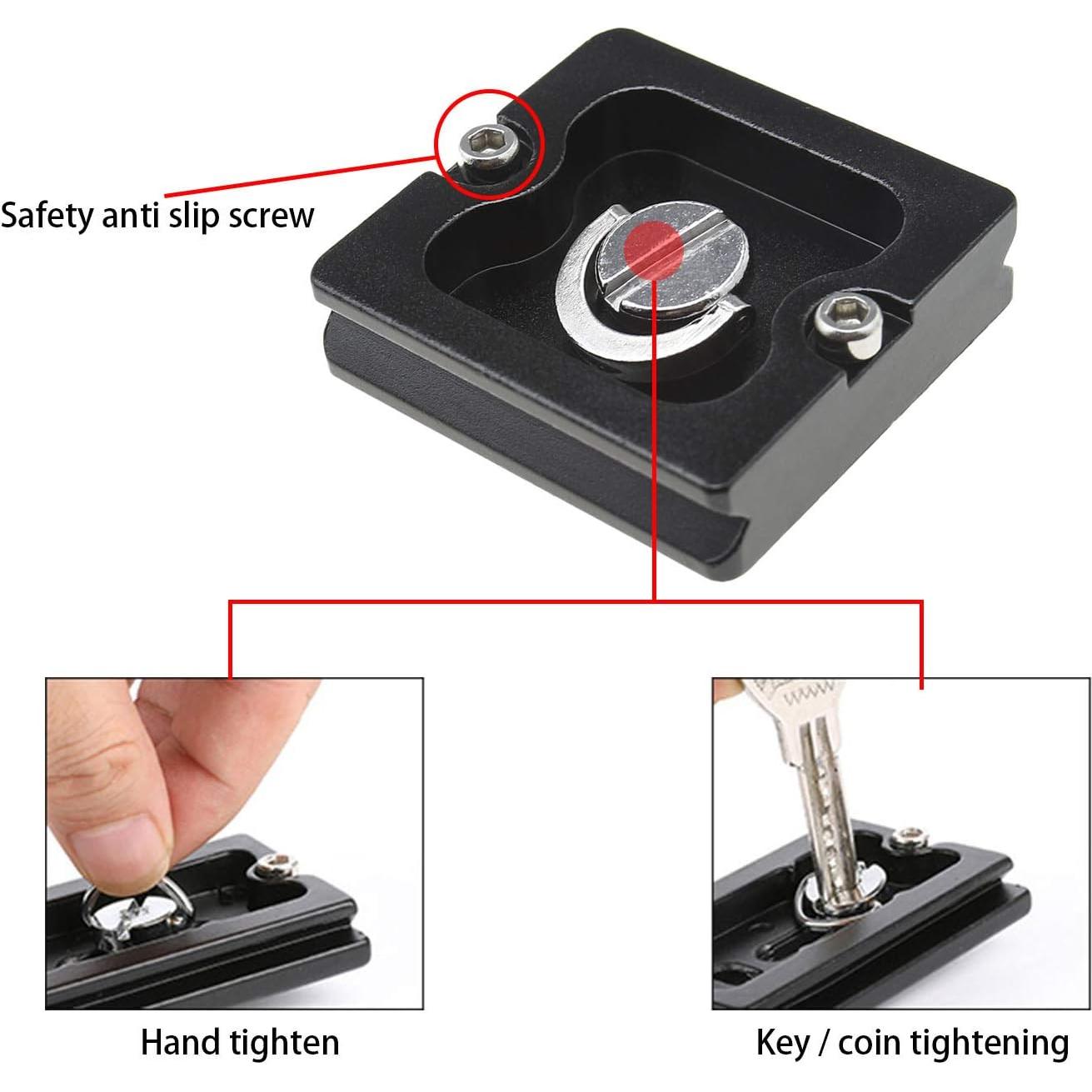 2 Placas de Liberación Rápida 40mm Micro Traders para Cámara