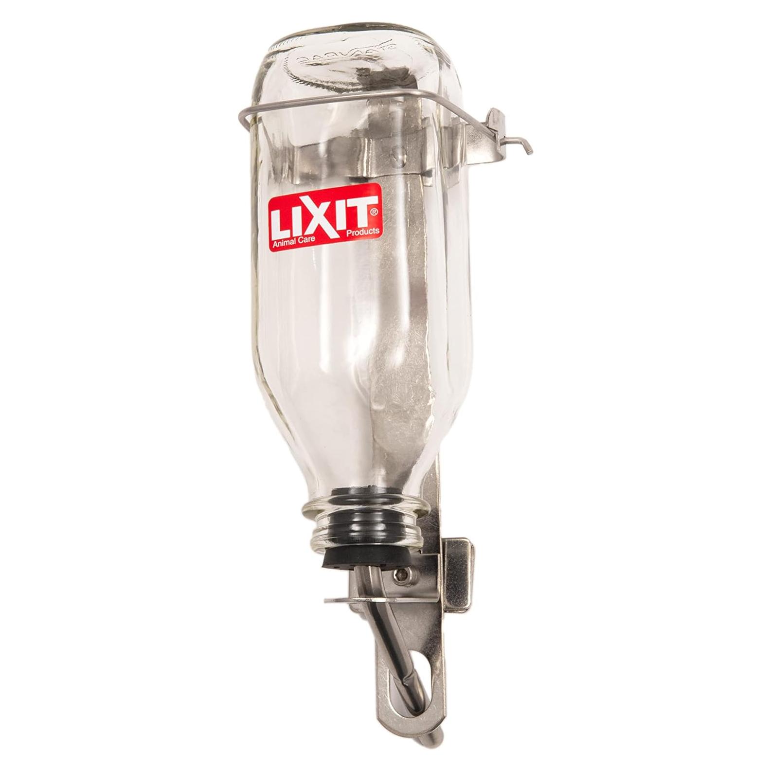 Botella de Agua de Vidrio Lixit 32oz para Aves y Mascotas