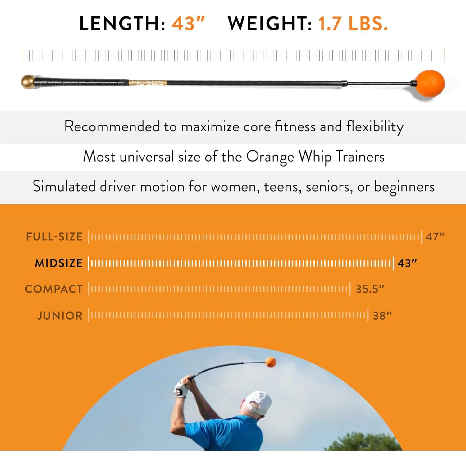Entrenador de Swing de Golf Orange Whip Mediano 110 cm