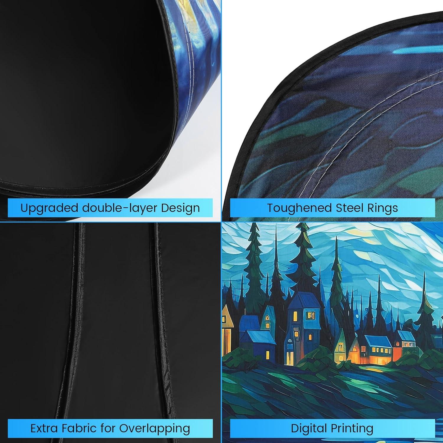 Sombra Solar Plegable Fauson para Parabrisas Coche 139.7x81.3cm