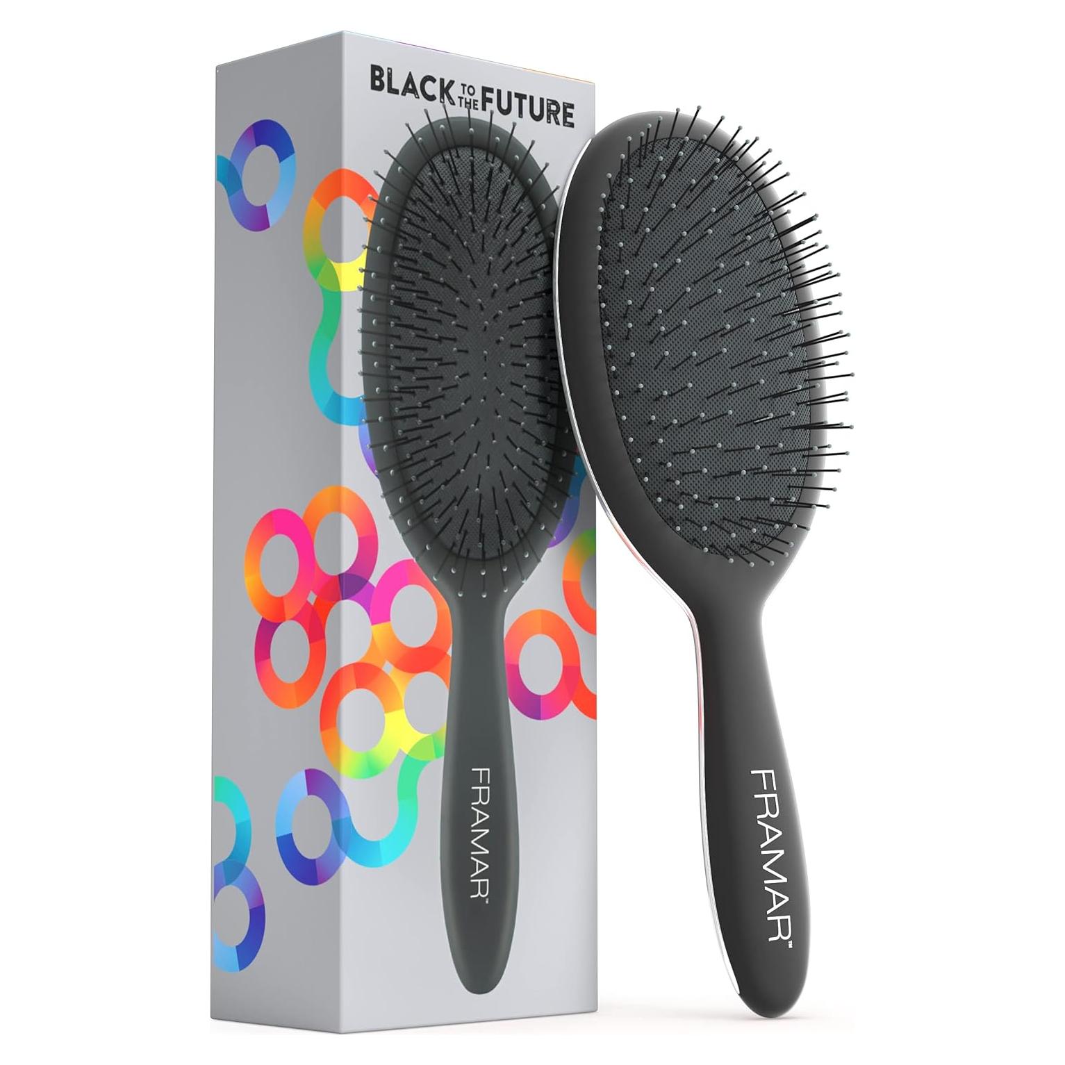 Cepillo Desenredante Framar para Cabello Rizado - Negro