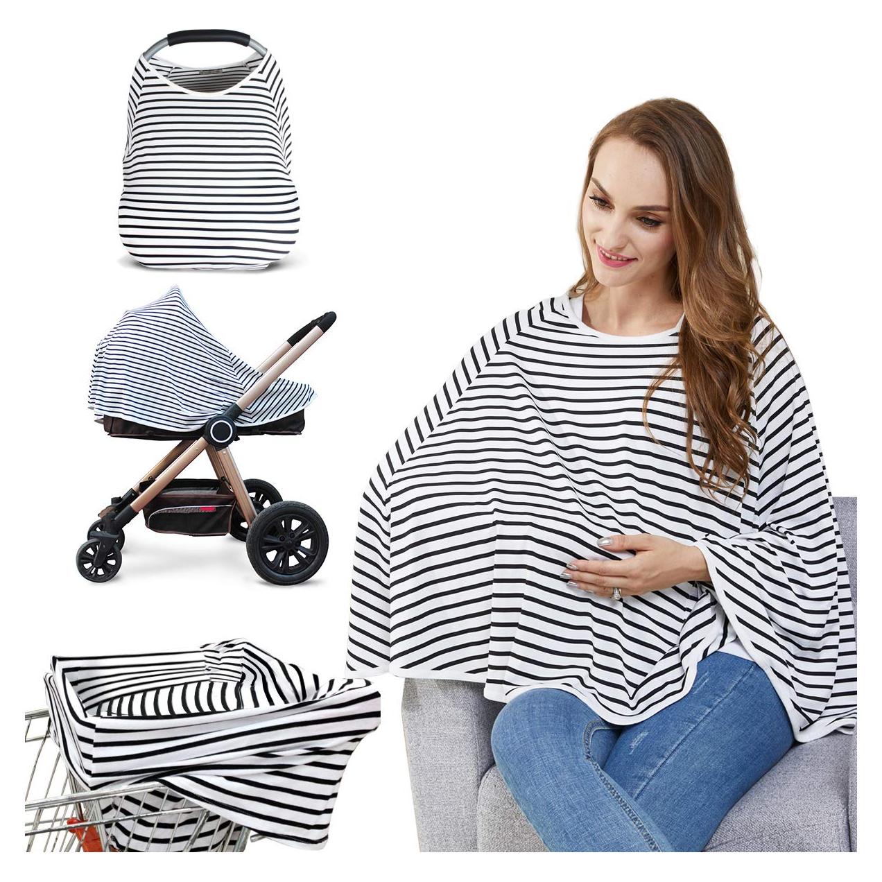 Cubierta de Lactancia LUCINE - Poncho Multifuncional Rayas