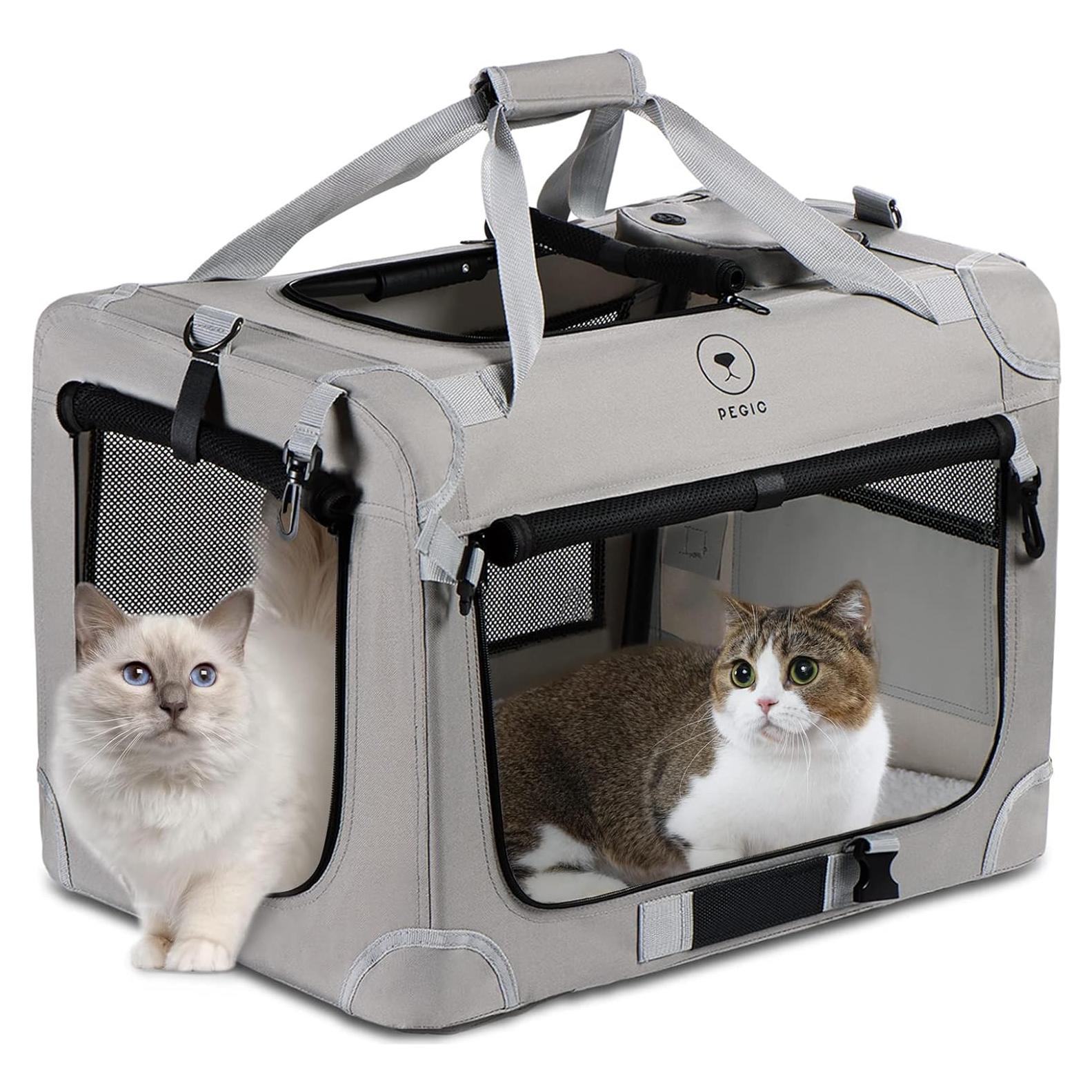 Transportín Suave Extra Grande PEGIC para 2 Gatos 60x40cm